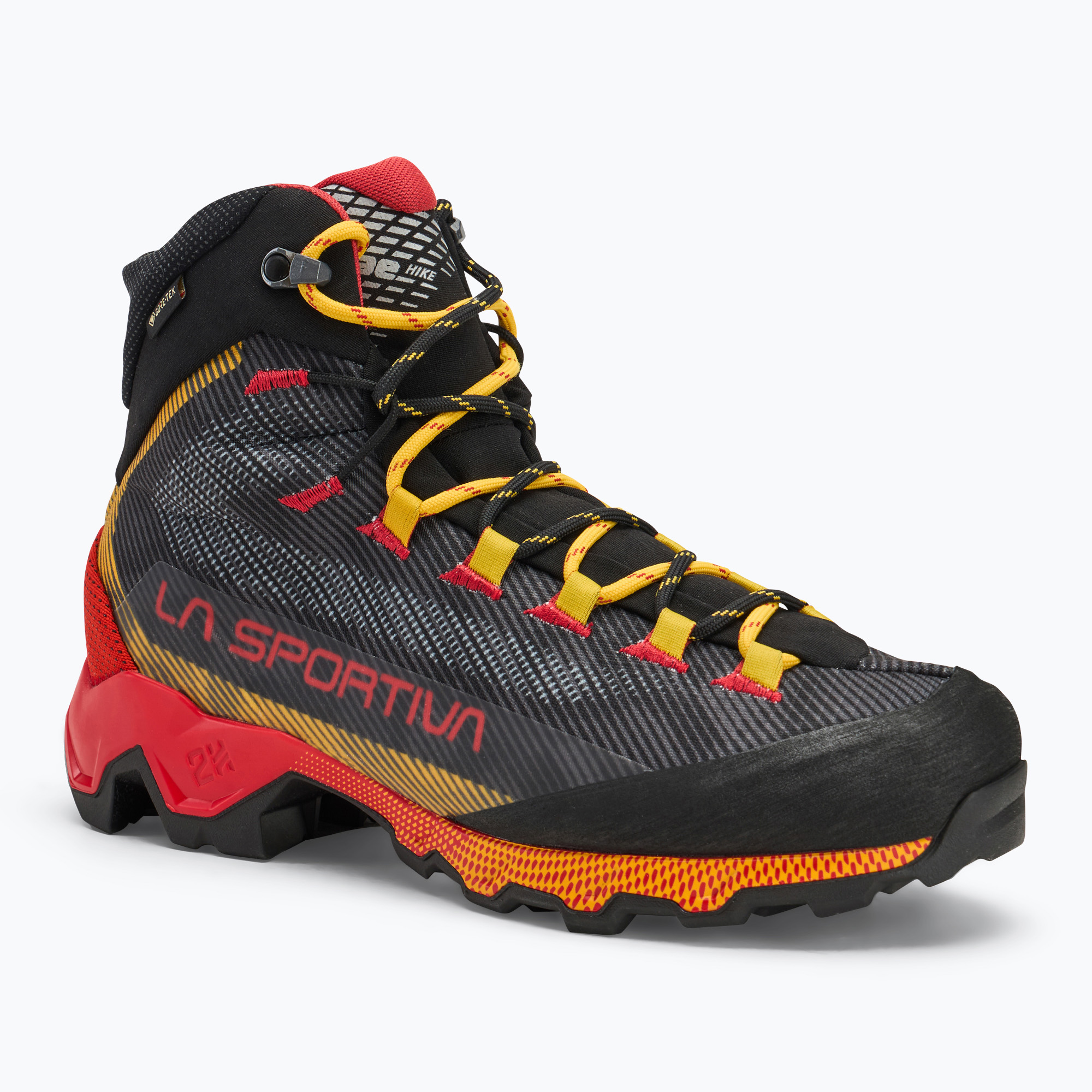 Men's La Sportiva Aequilibrium Hike GTX carbon/ yellow high-mountain shoe (44.5 EU)