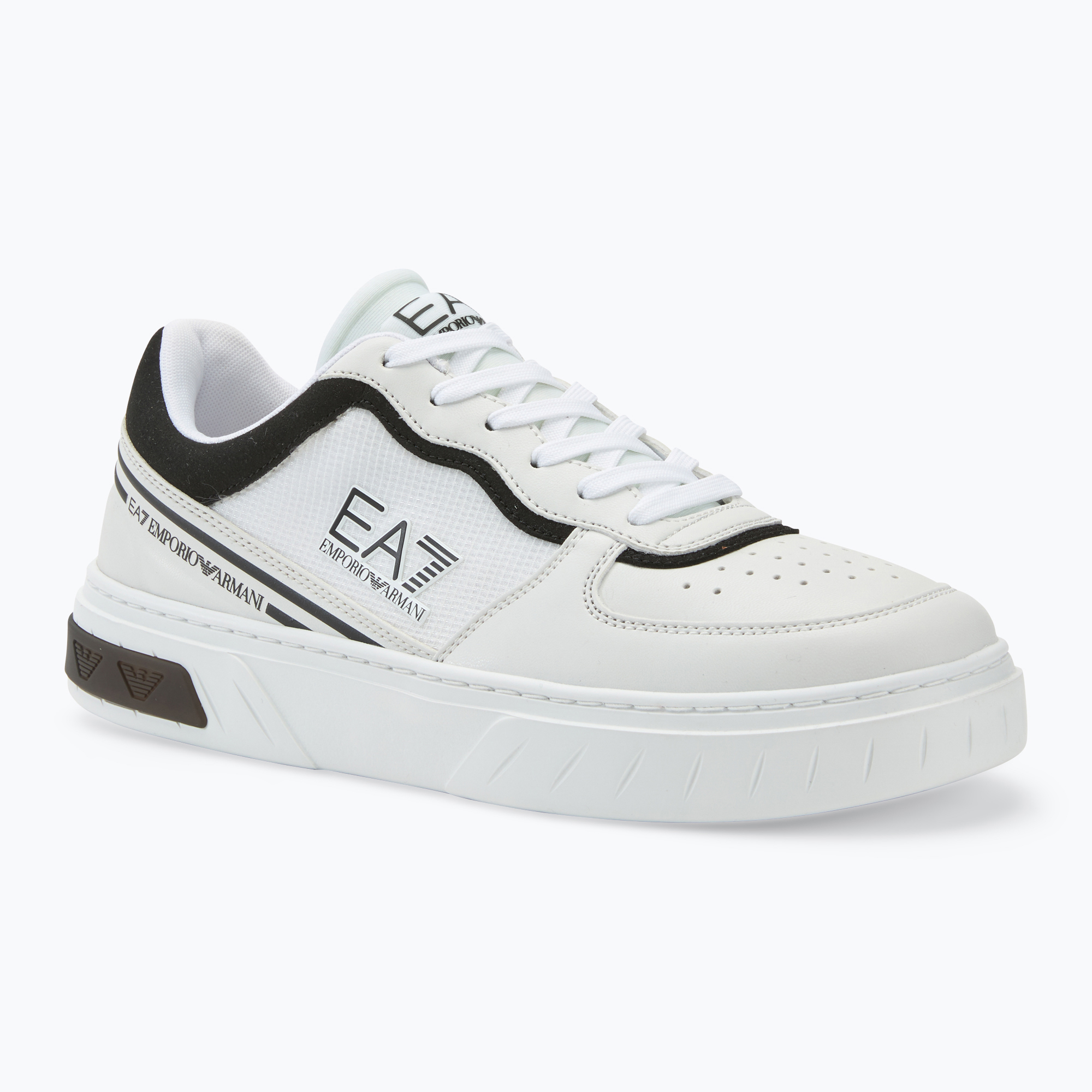 EA7 Emporio Armani Premium Court white/ black shoes (40 2/3 EU)