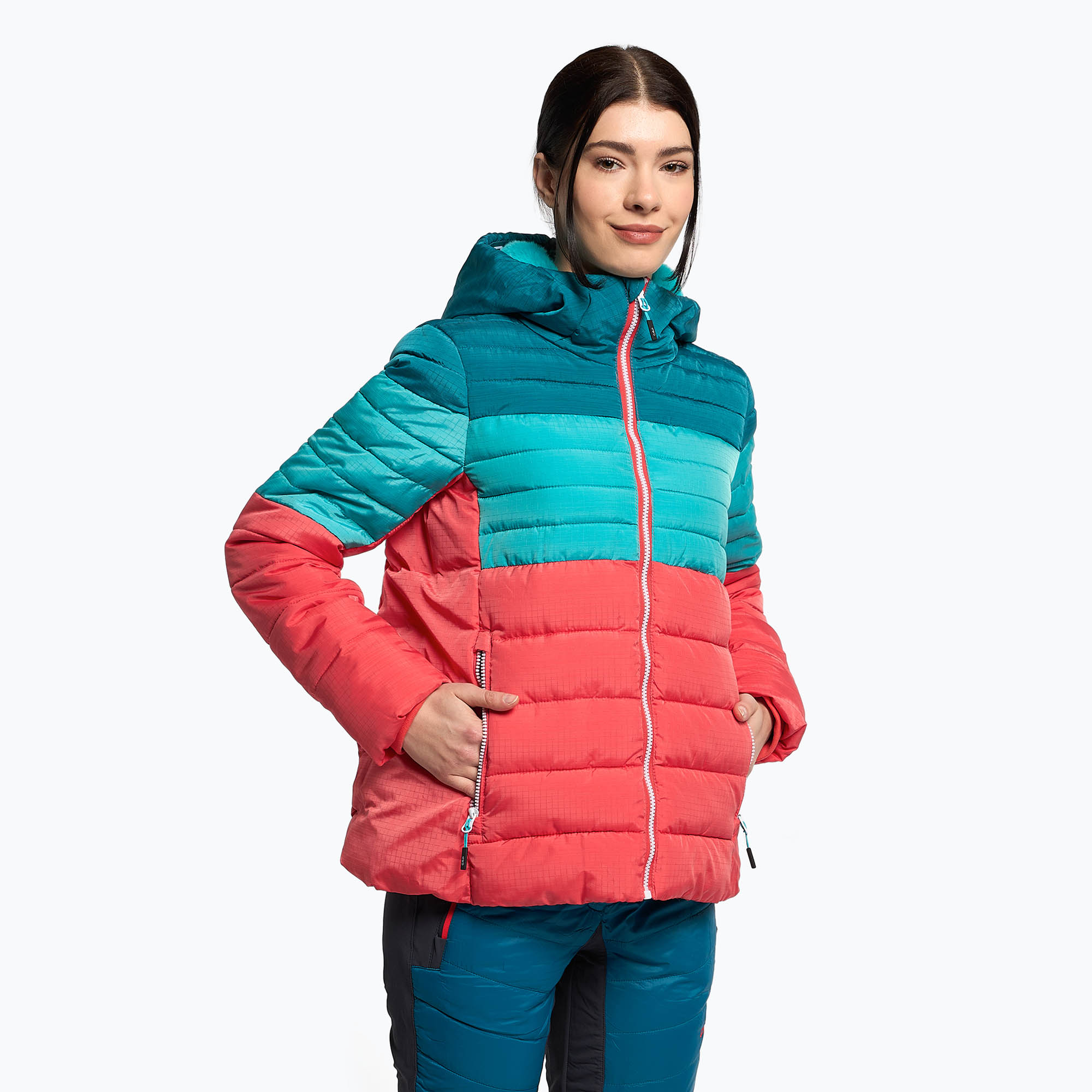 CMP women's skit jacket green/orange 32Z4176 (44)