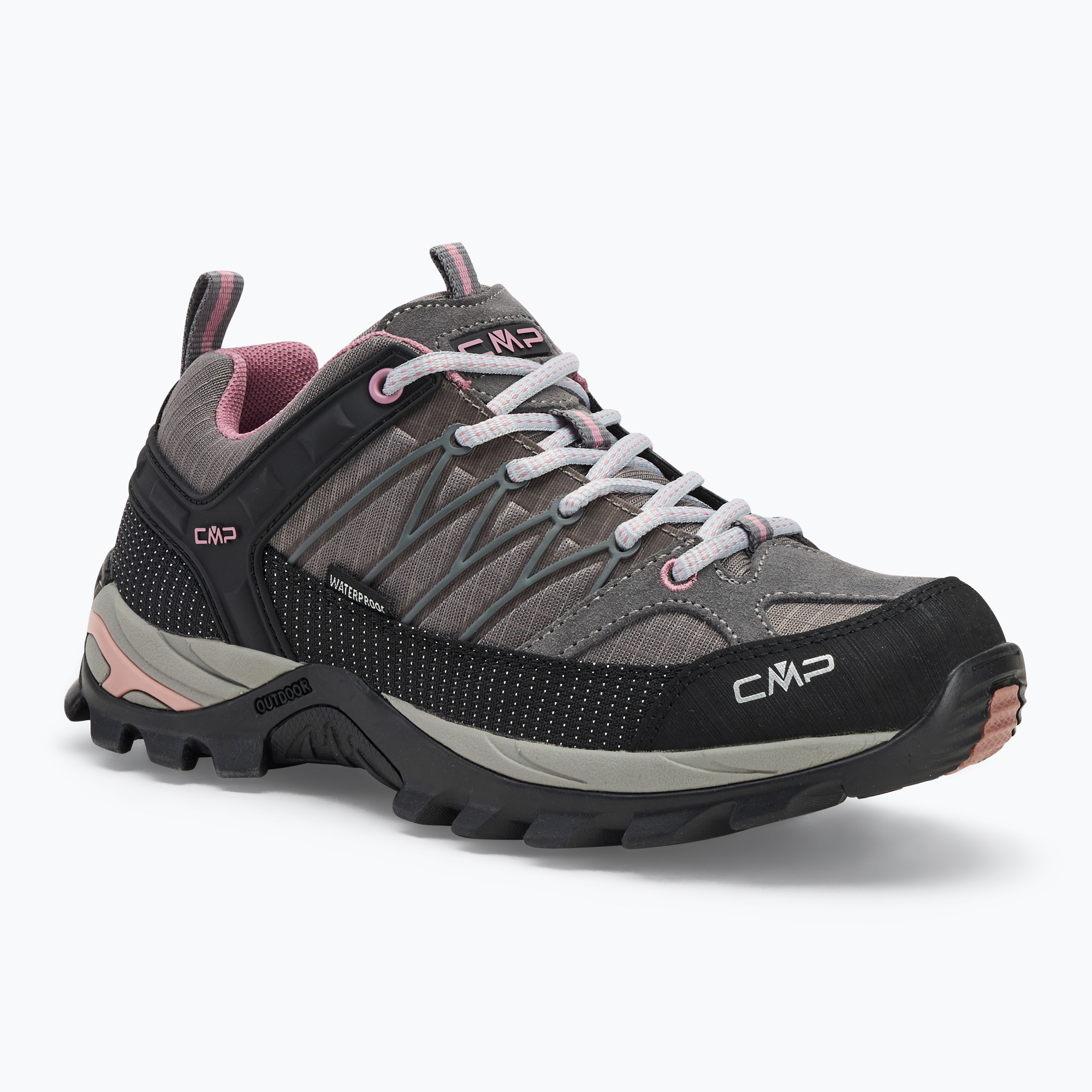 CMP women's trekking boots Rigel Low Wp cemento/fard (38 EU)