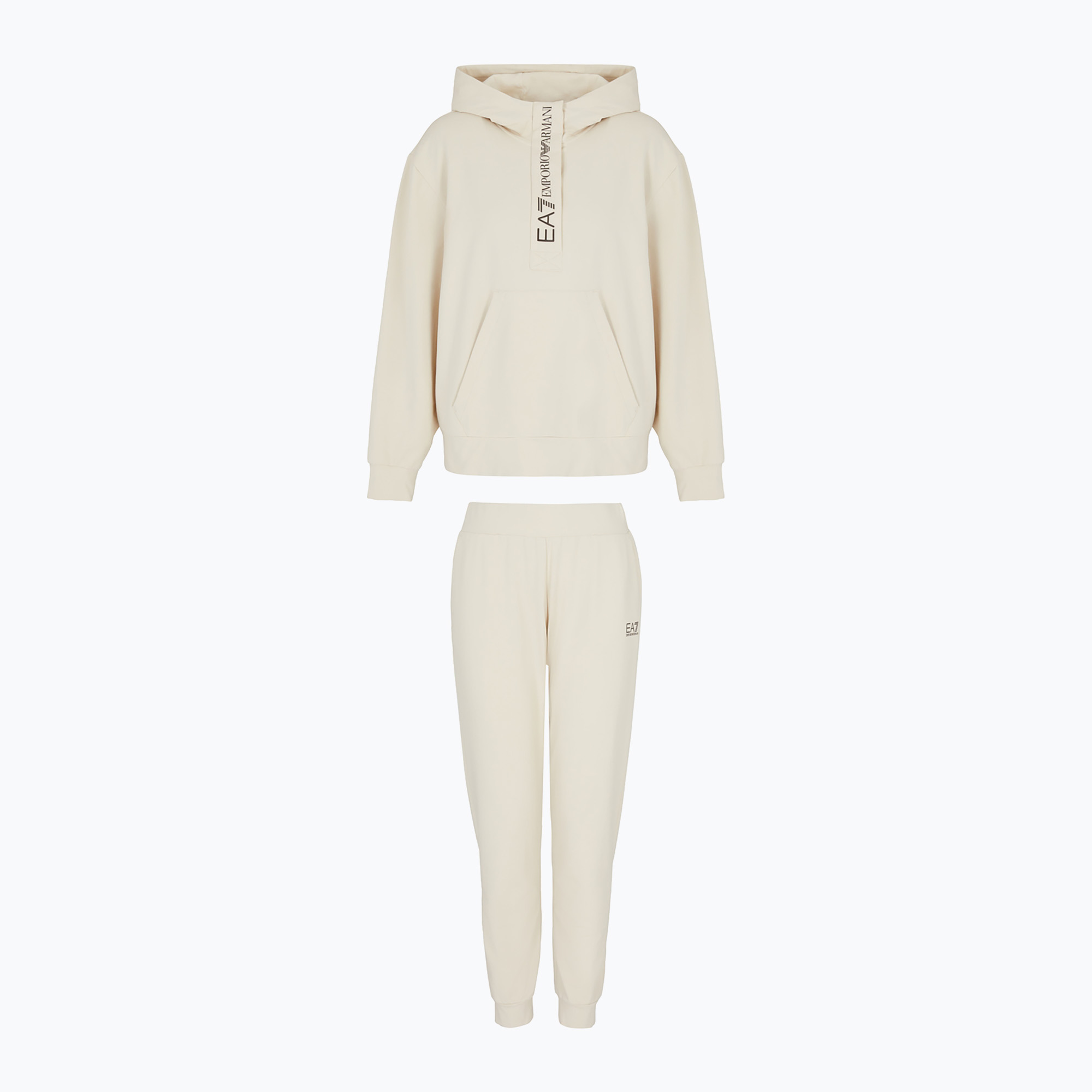 Women's EA7 Emporio Armani Train Tracksuit HO 1/4 Zip almond milk (XS)