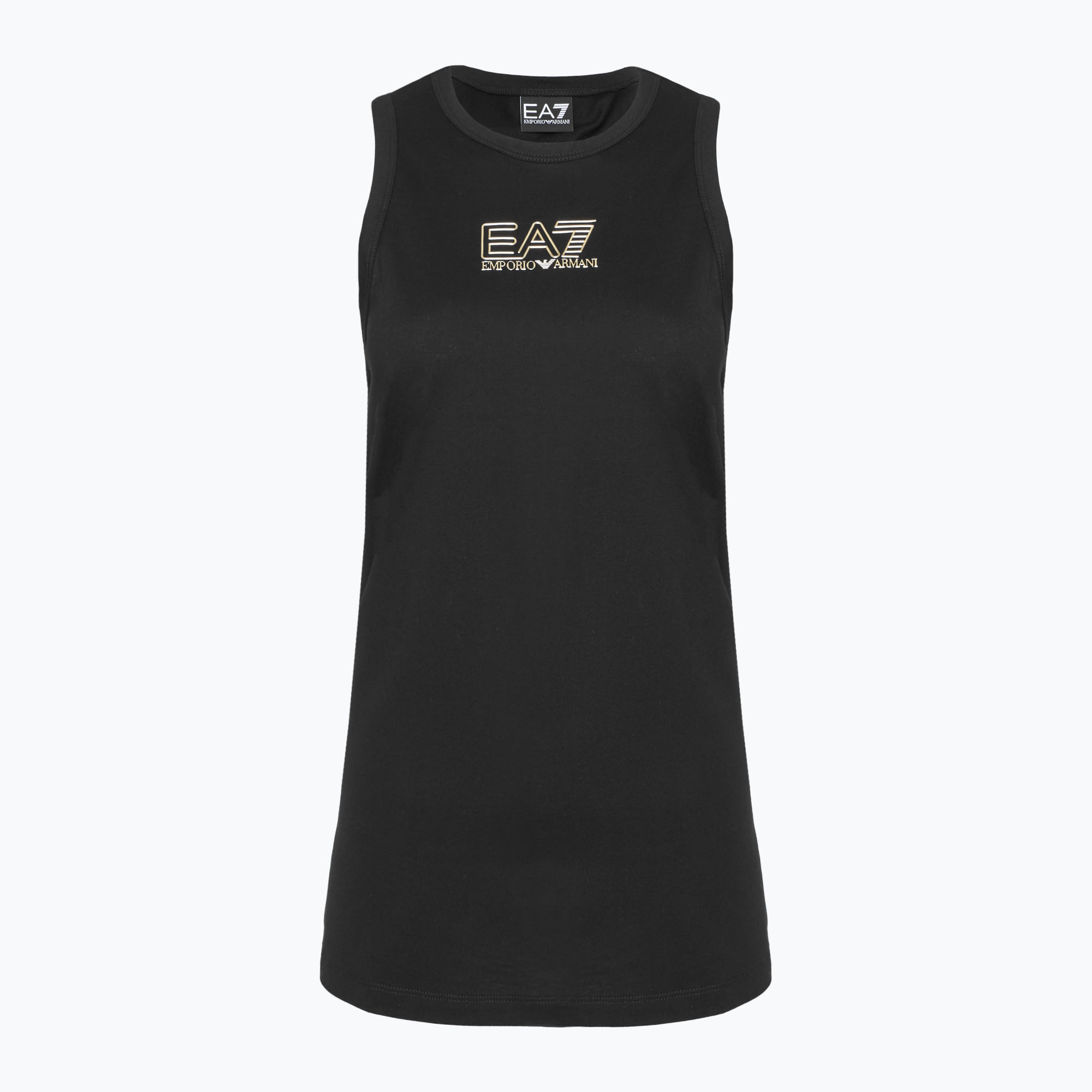Women's EA7 Emporio Armani Train Visibility Tank black/gold (L)