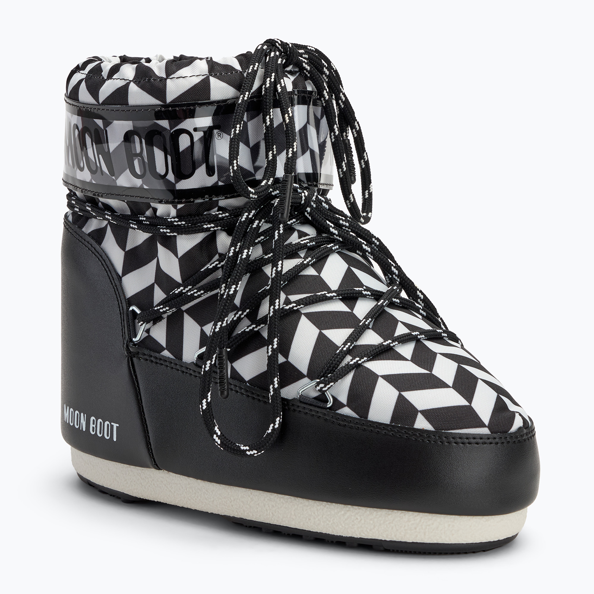 Women's Moon Boot Icon Low Optical black/white snow boots (36-38 EU)