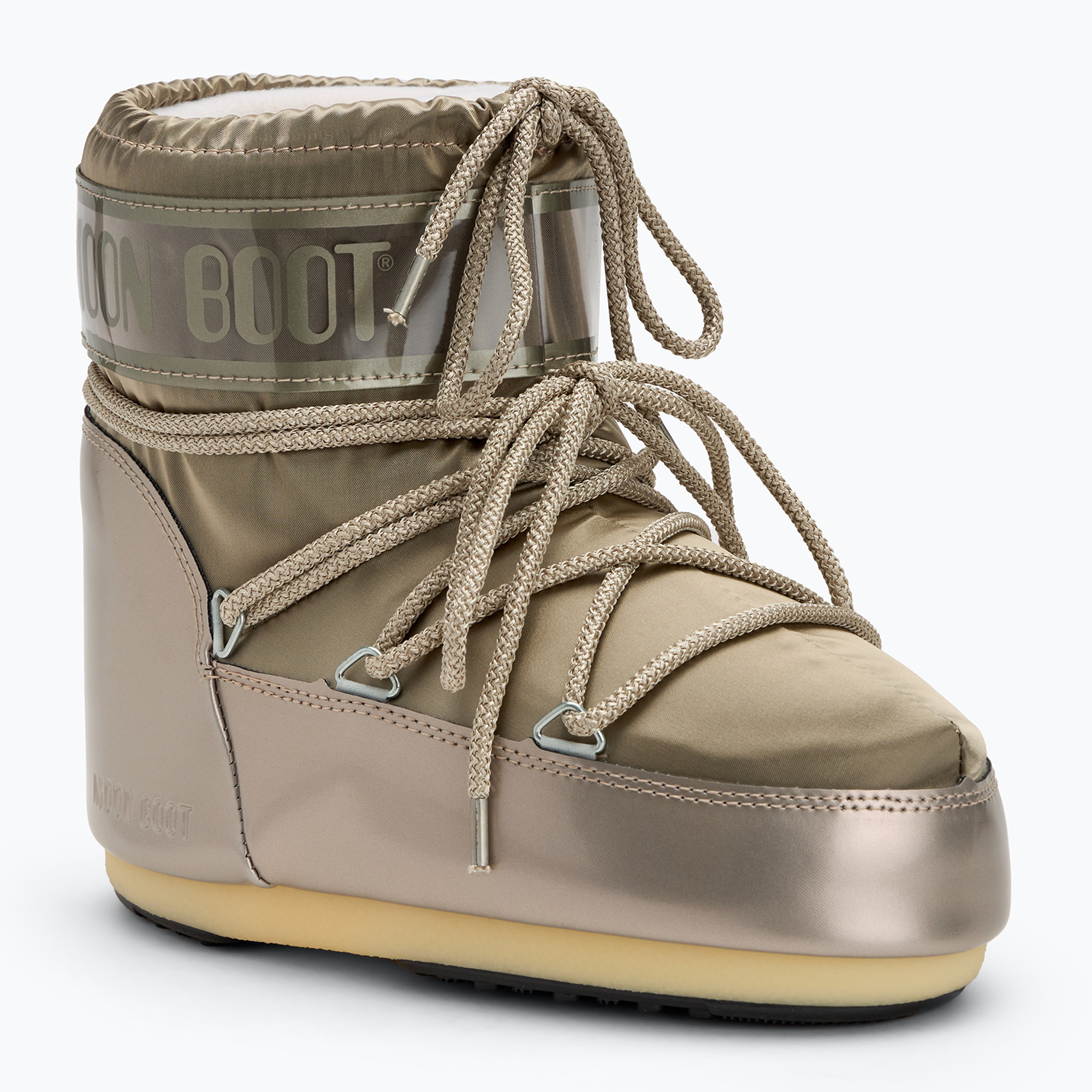 Women's Moon Boot Icon Low Glance platinum snow boots (36-38 EU)