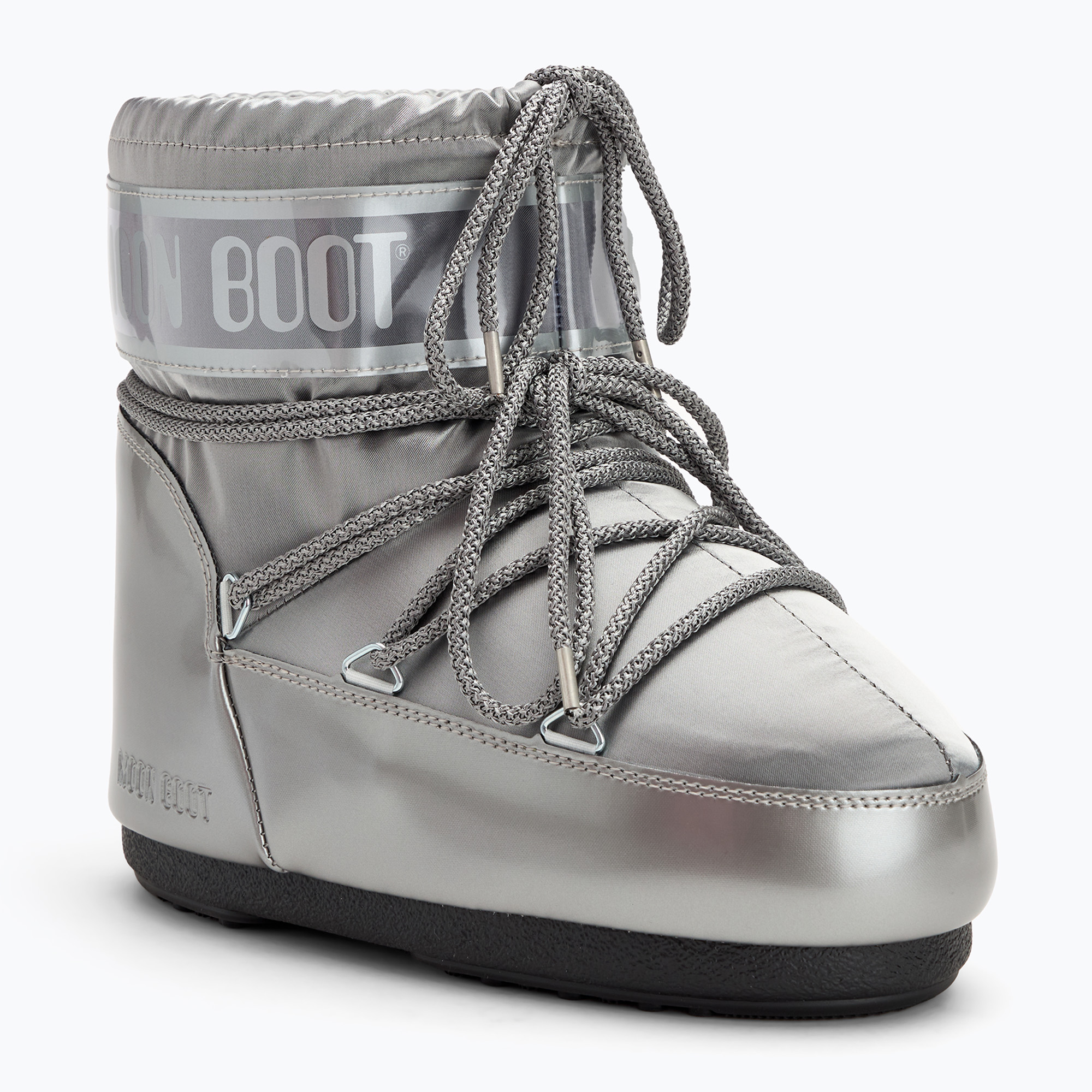 Women's Moon Boot Icon Low Glance silver snow boots (39-41 EU)