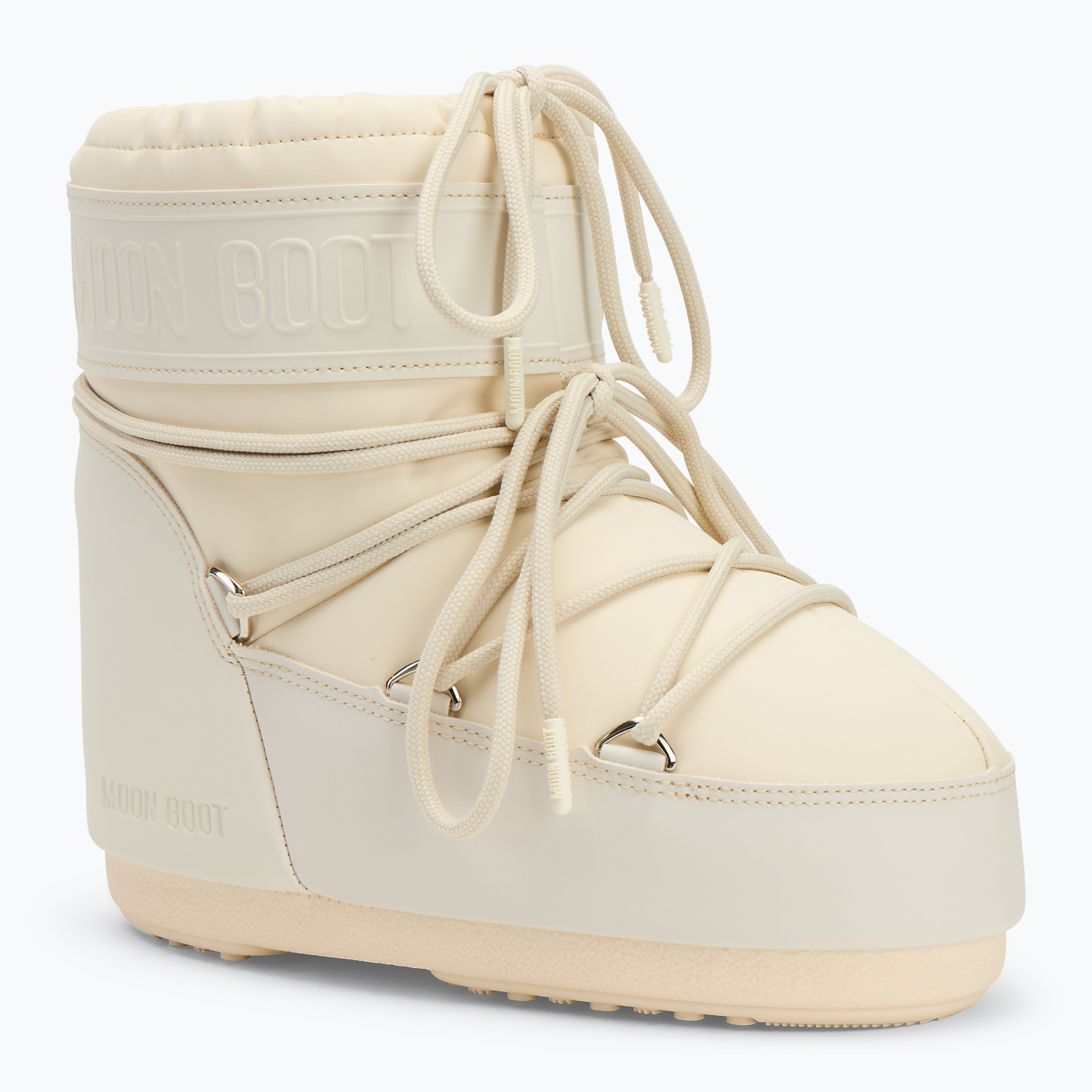 Women's snow boots Moon Boot Icon Low Rubber cream (36-38 EU)
