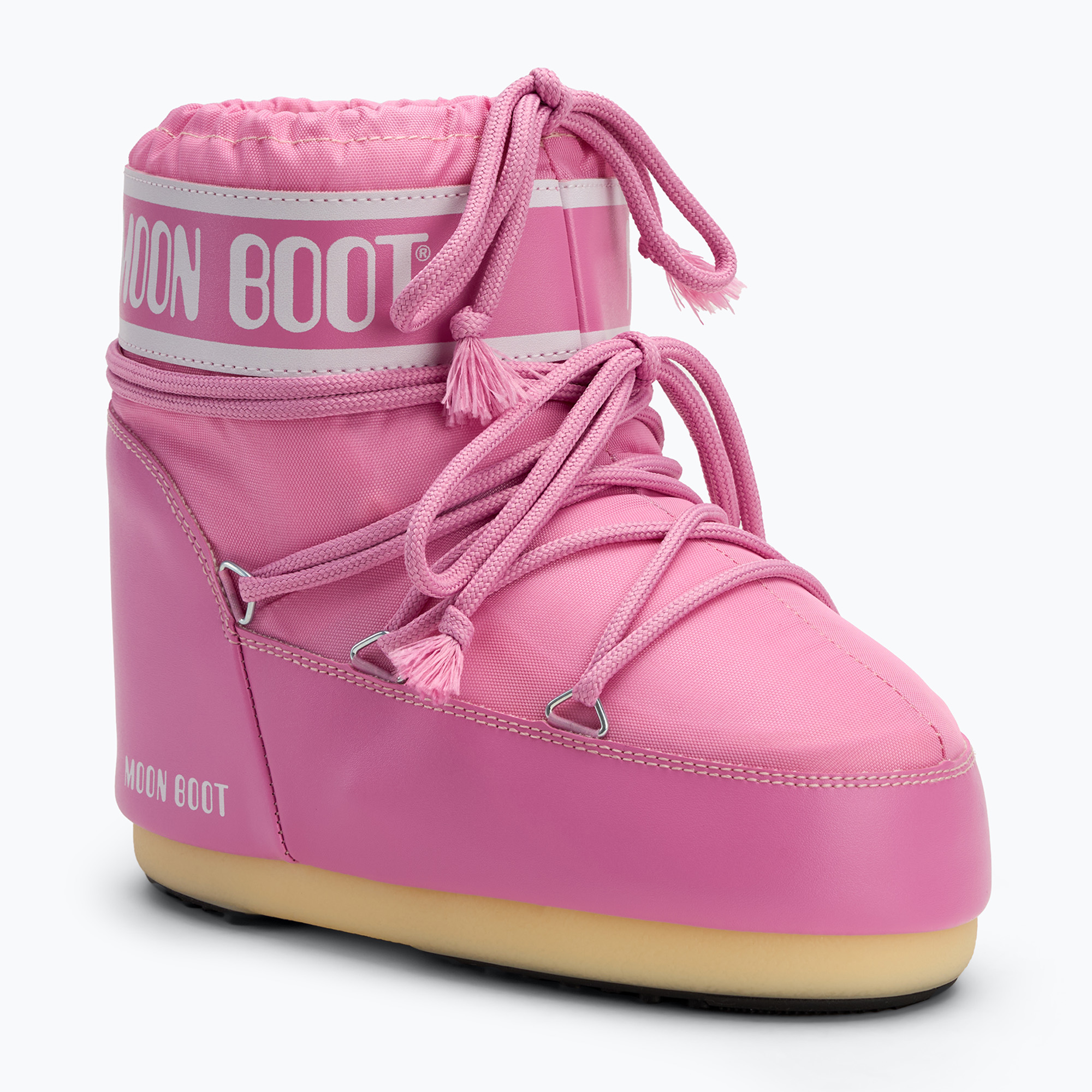 Women's Moon Boot Icon Low Nylon pink snow boots (36-38 EU)