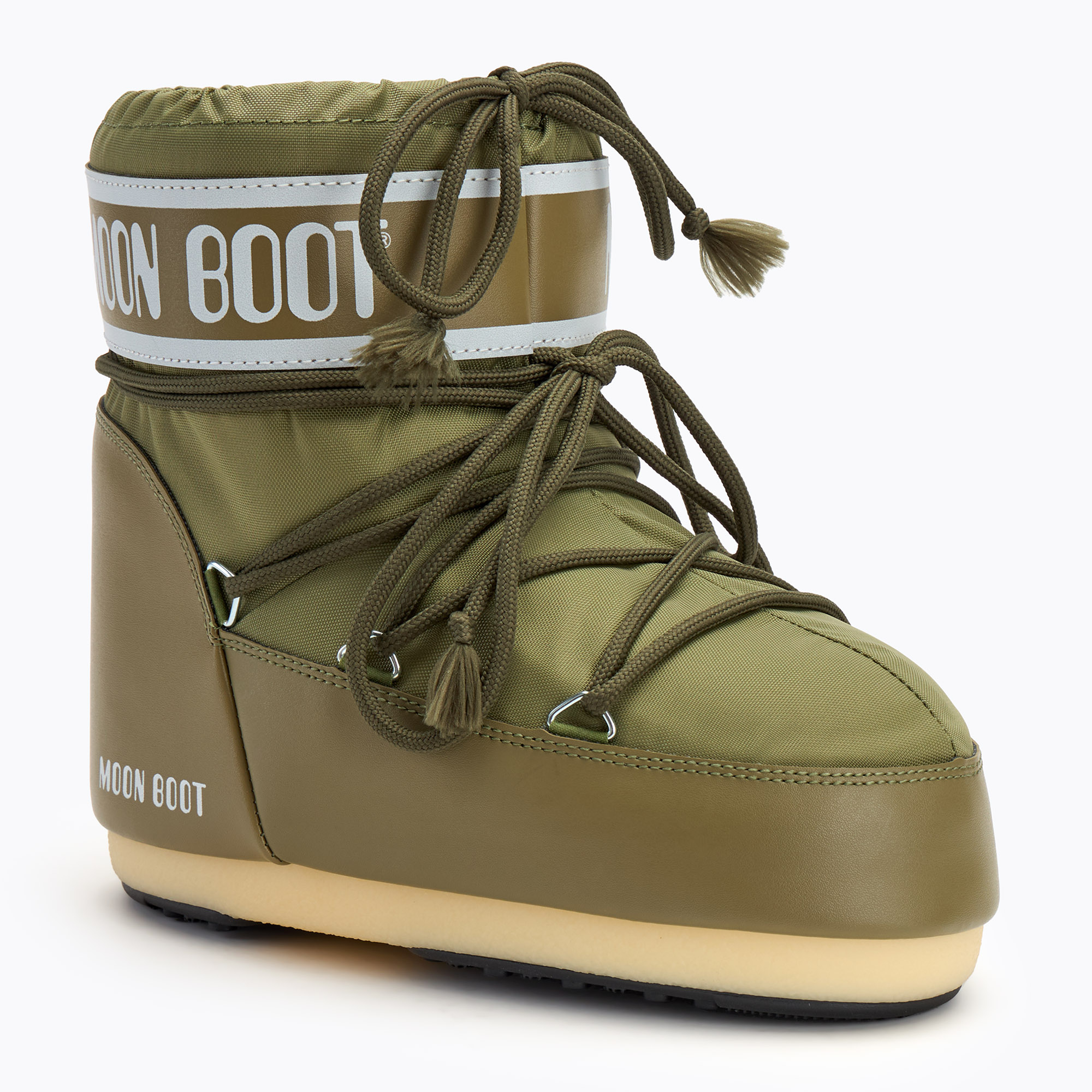 Women's Moon Boot Icon Low Nylon khaki snow boots (39-41 EU)