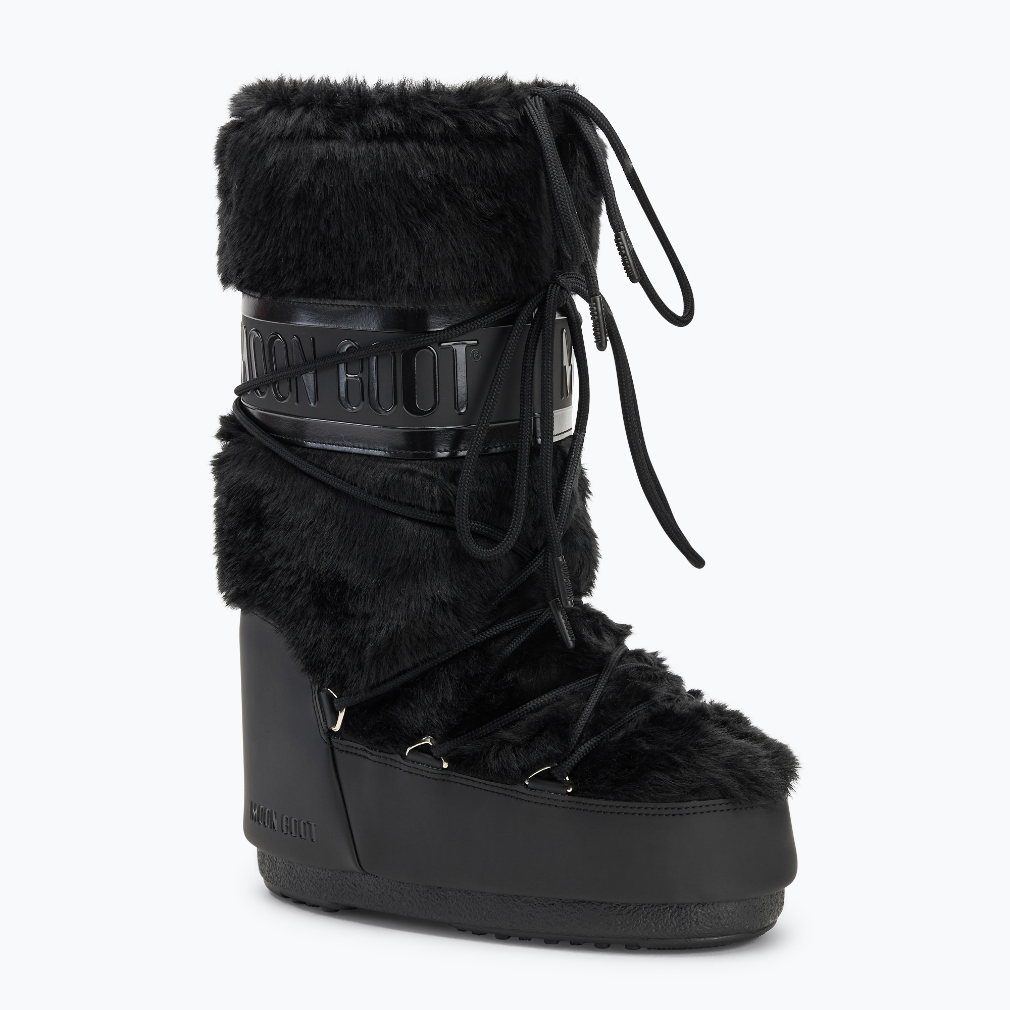 Moon Boot Icon Faux Fur snow boots black (39-41 EU)