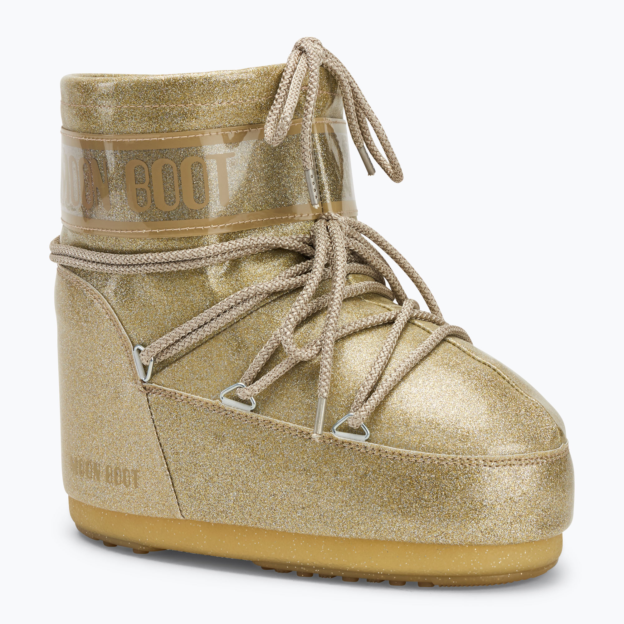 Women's snow boots Moon Boot Icon Low Glitter gold (36-38 EU)