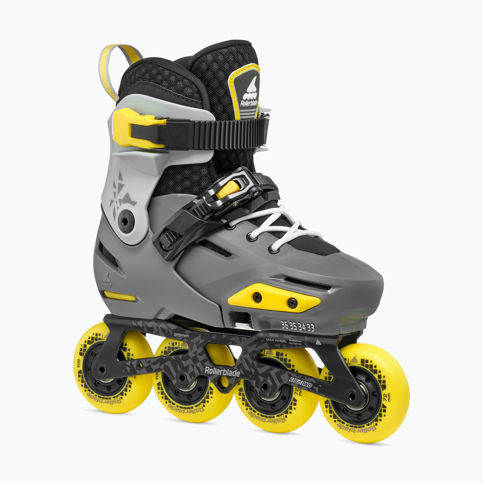 Rollerblade Apex Jr children's roller skates charcoal/yellow (33-36 EU)