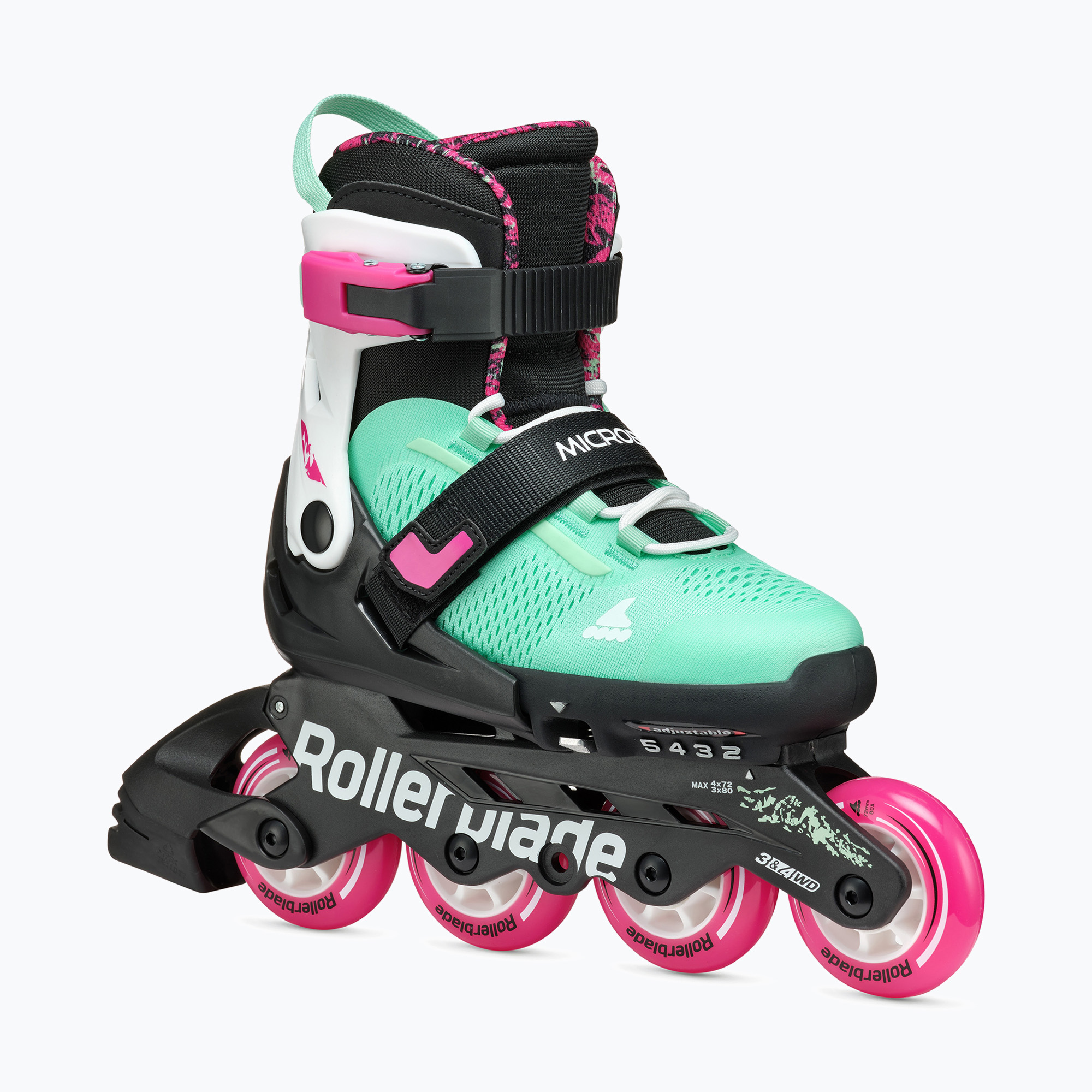 Rollerblade Microblade XT Jr children's roller skates black/sea green (36.5-40.5 EU)
