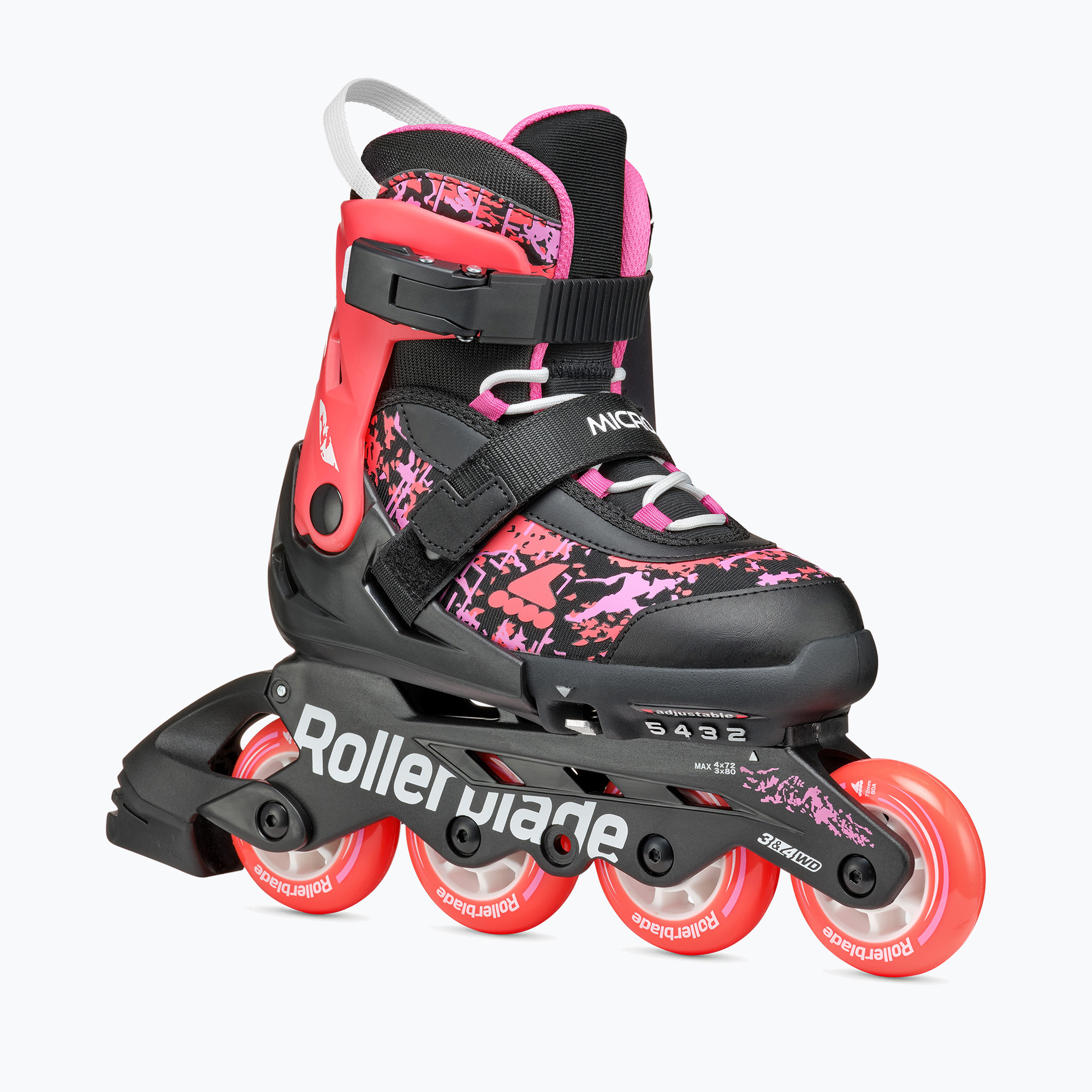 Children's rollerblades Rollerblade Microblade SL Jr black/coral (36.5-40.5 EU)