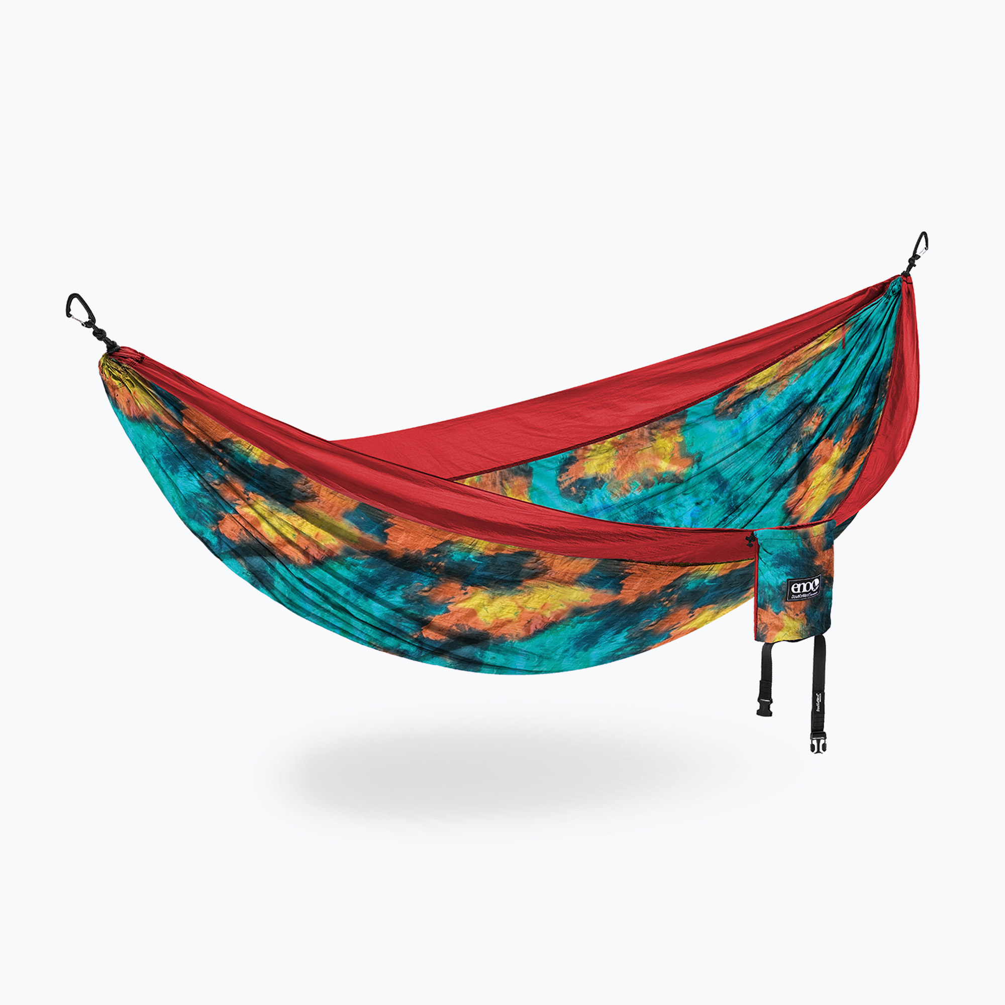 ENO DoubleNest Print tie dye/red hiking hammock (290 x 192 cm)