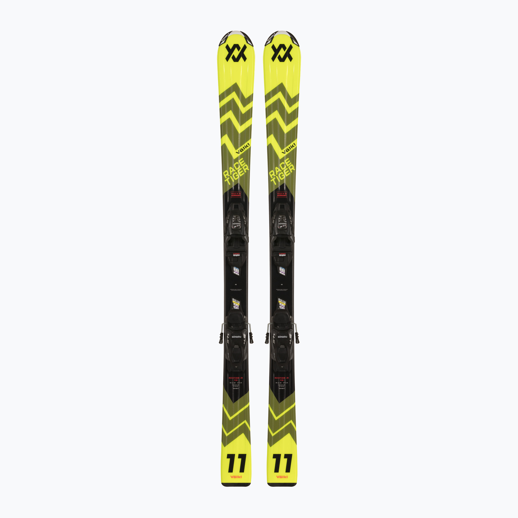 Children's downhill ski Völkl Racetiger Jr Yellow + Bindings 7.0 VMotion Jr yellow (130 cm)