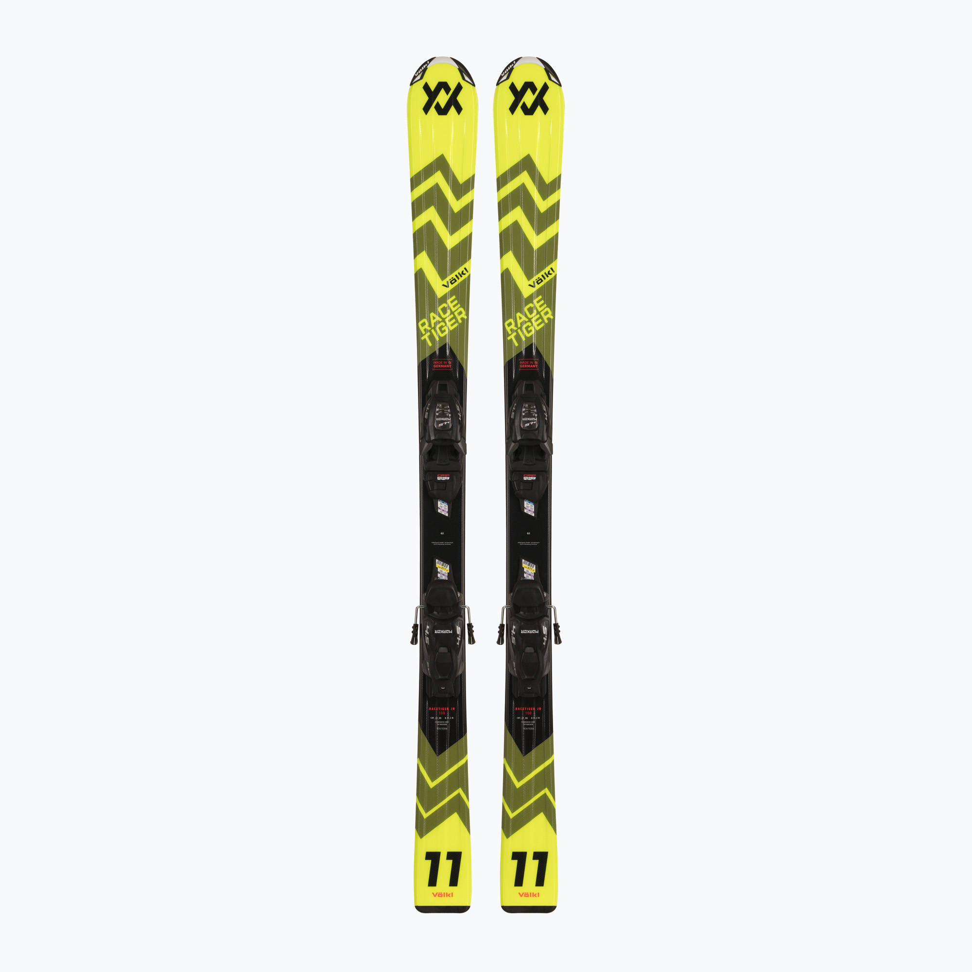 Children's downhill ski Völkl Racetiger Jr Yellow + Bindings 4.5 VMotion Jr 100-120 cm yellow (110 cm)