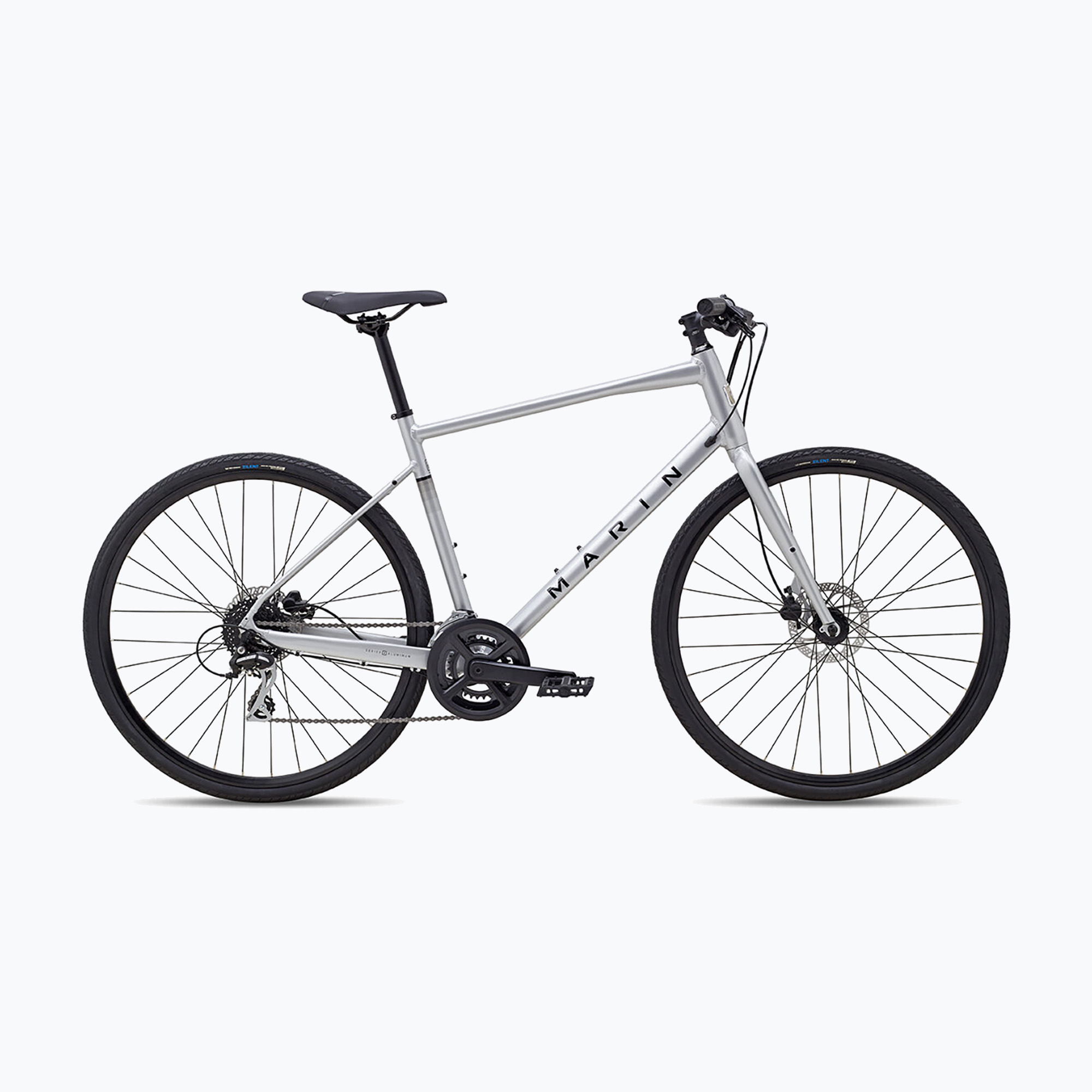 Men's cross bicycle Marin Fairfax 2 700C gloss silver/black (L)