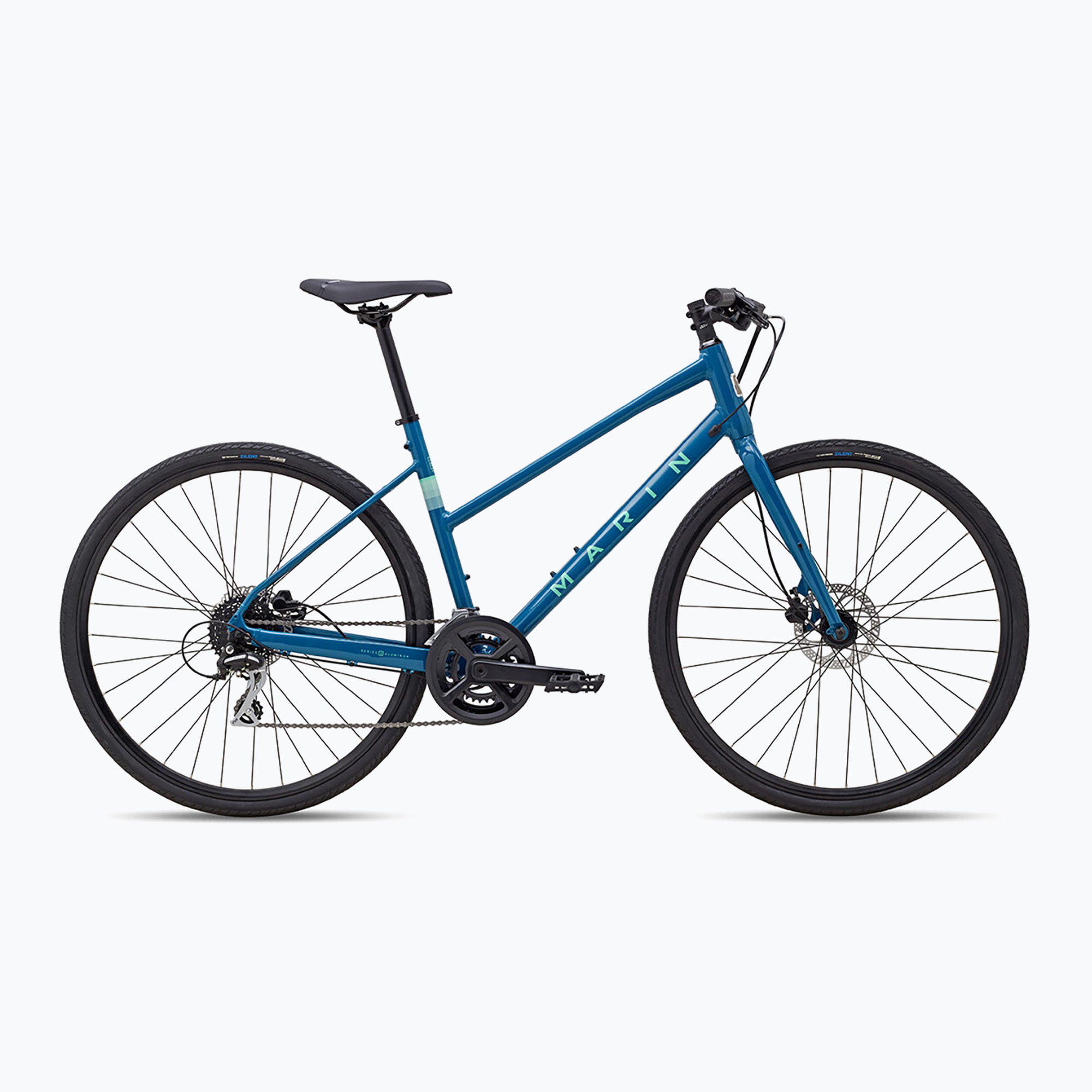 Women's cross bicycle Marin Fairfax 2 ST 700C gloss teal/green (M)