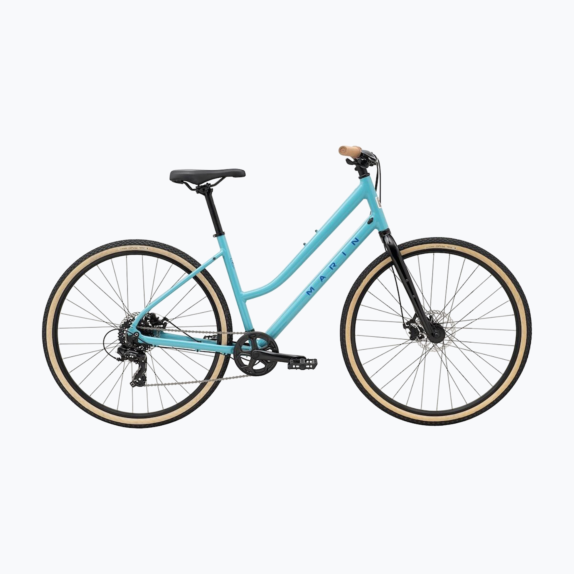 Women's cross bicycle Marin Kentfield 1 ST 700C gloss light blue/black