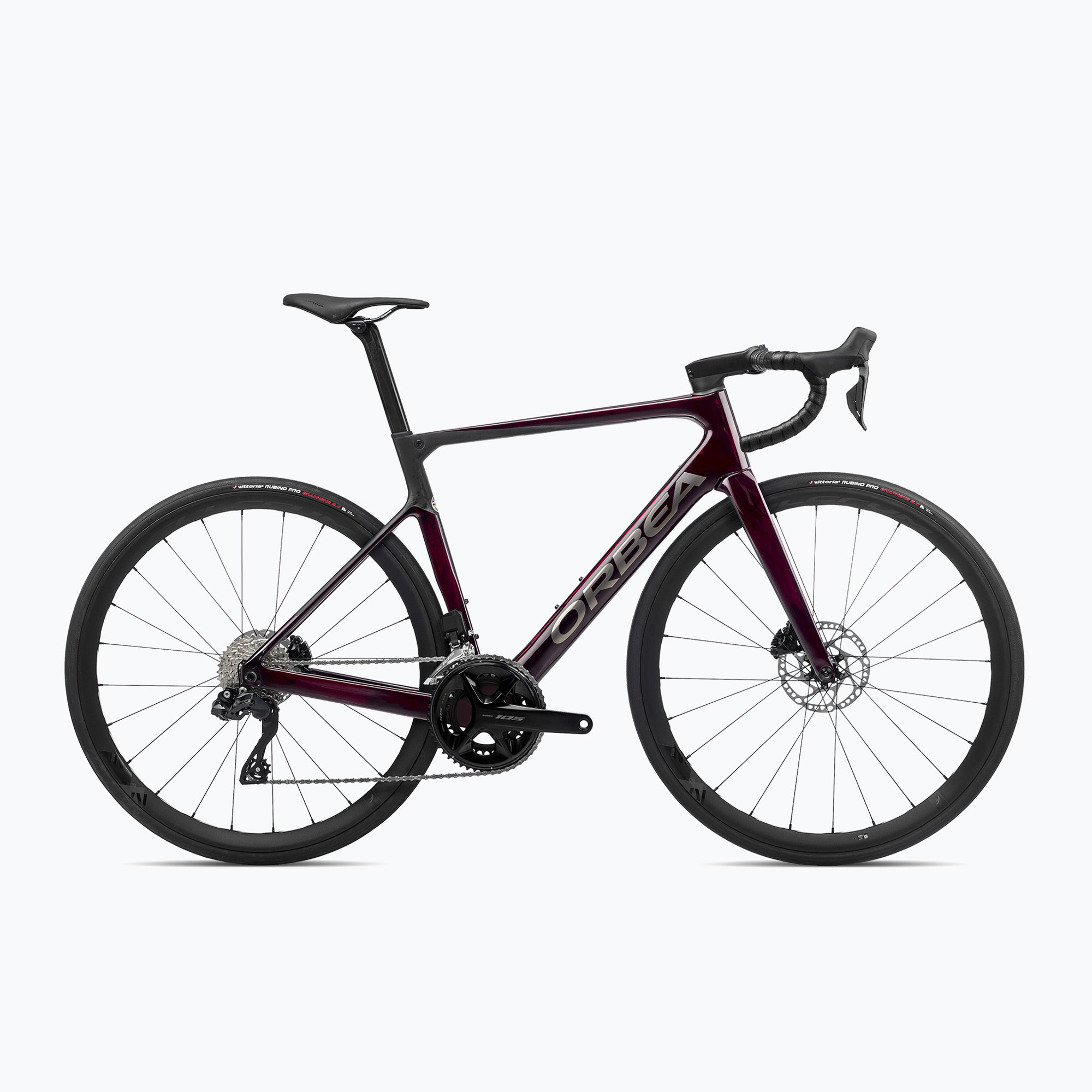 Orbea Orca M30i LTD PWR 2023 red wine/carbon raw road bike (51)