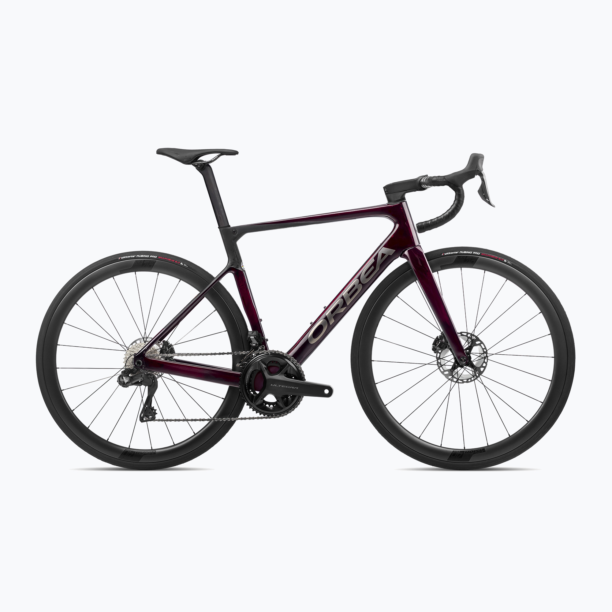 Orbea Orca M20i LTD 2023 red wine/carbon raw road bike (53)