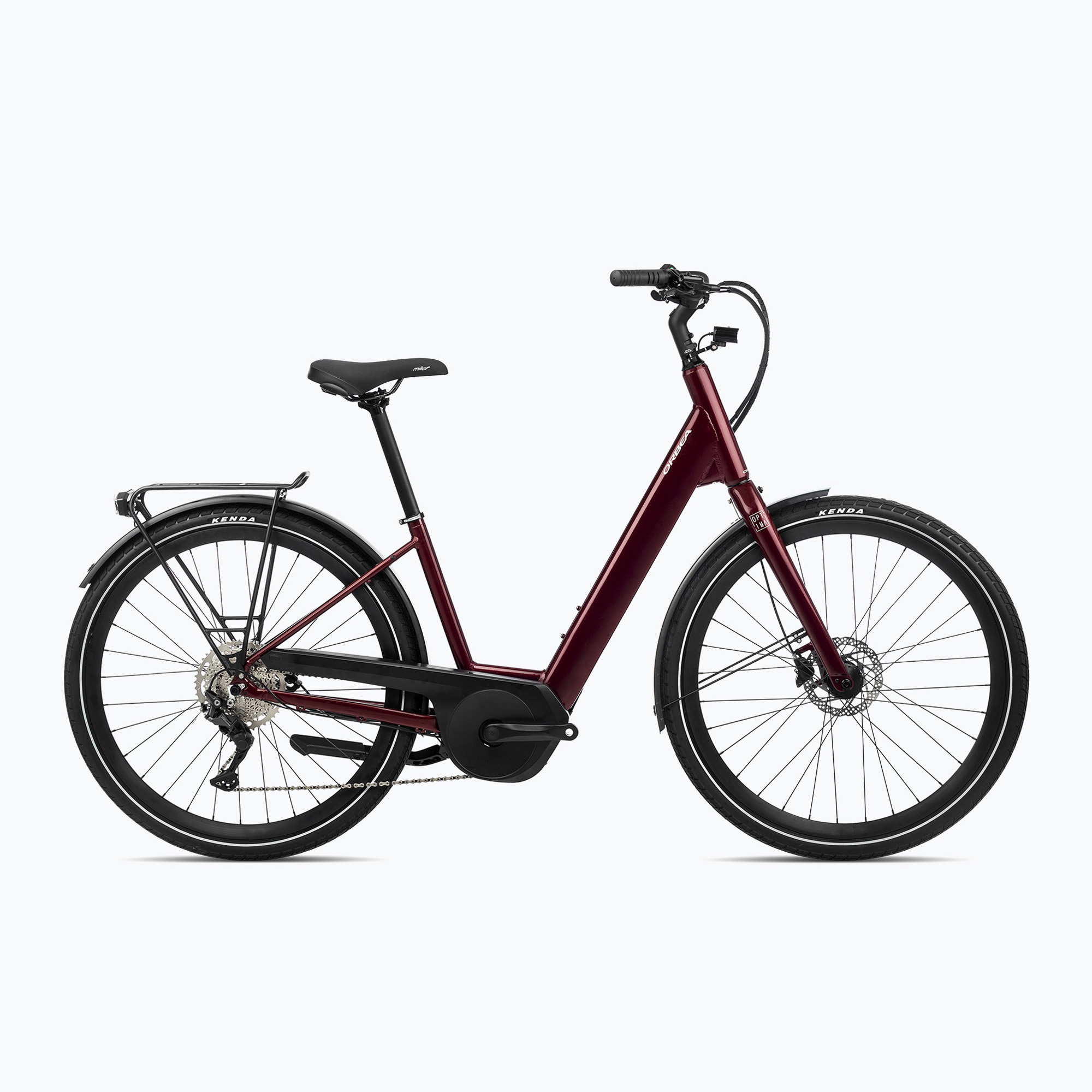 Orbea Optima E40 36V 248Wh 2023 metallic dark red electric bike (S)