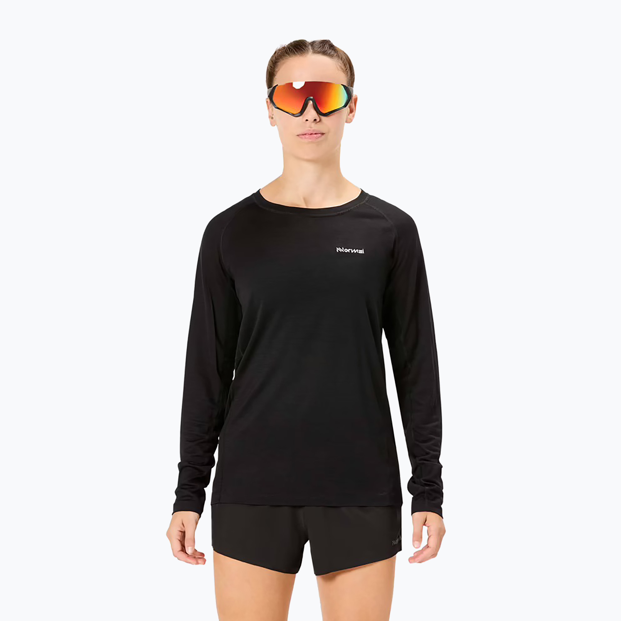 Women's running longsleeve NNormal Merino black (S)
