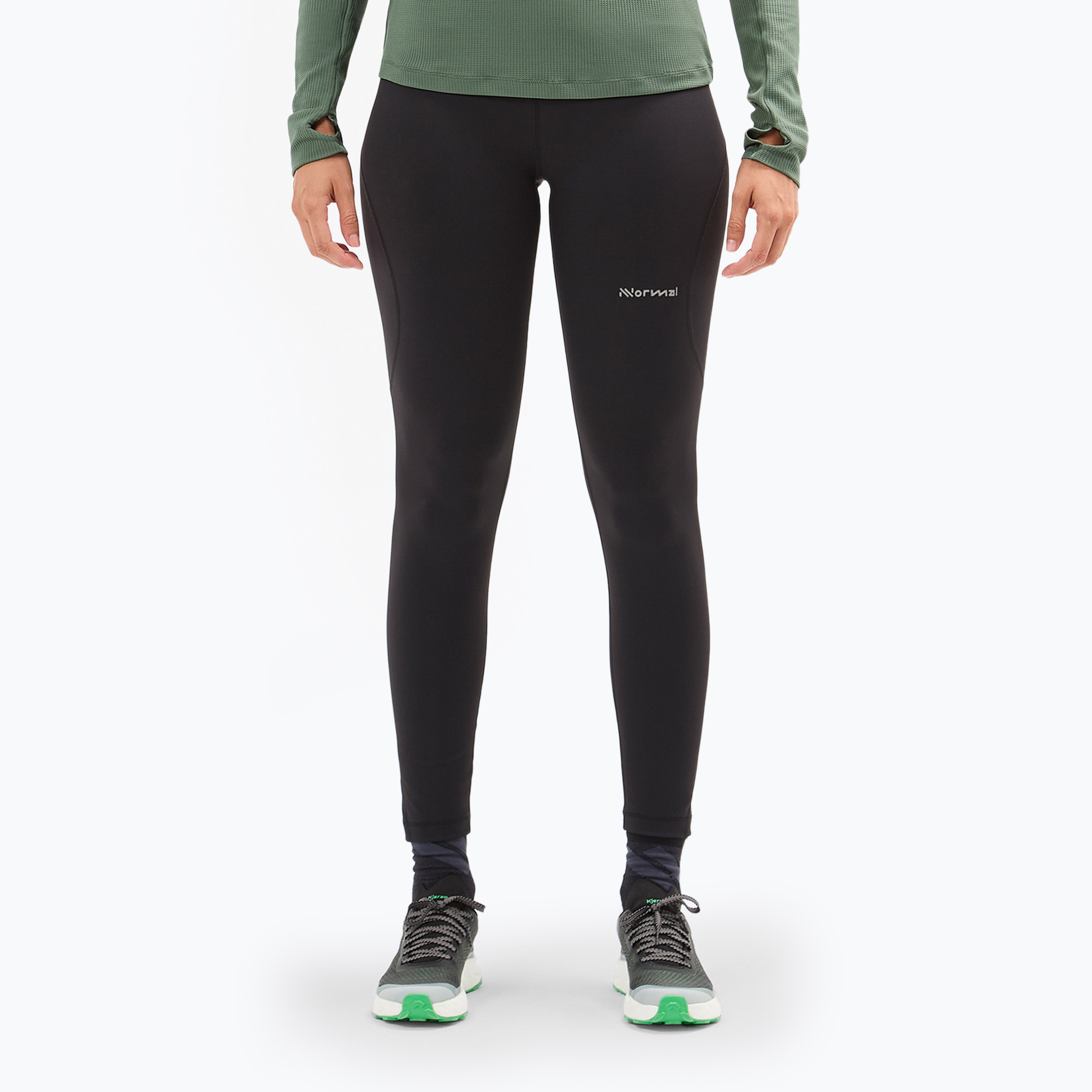 Women's running leggings NNormal Active black (XS)