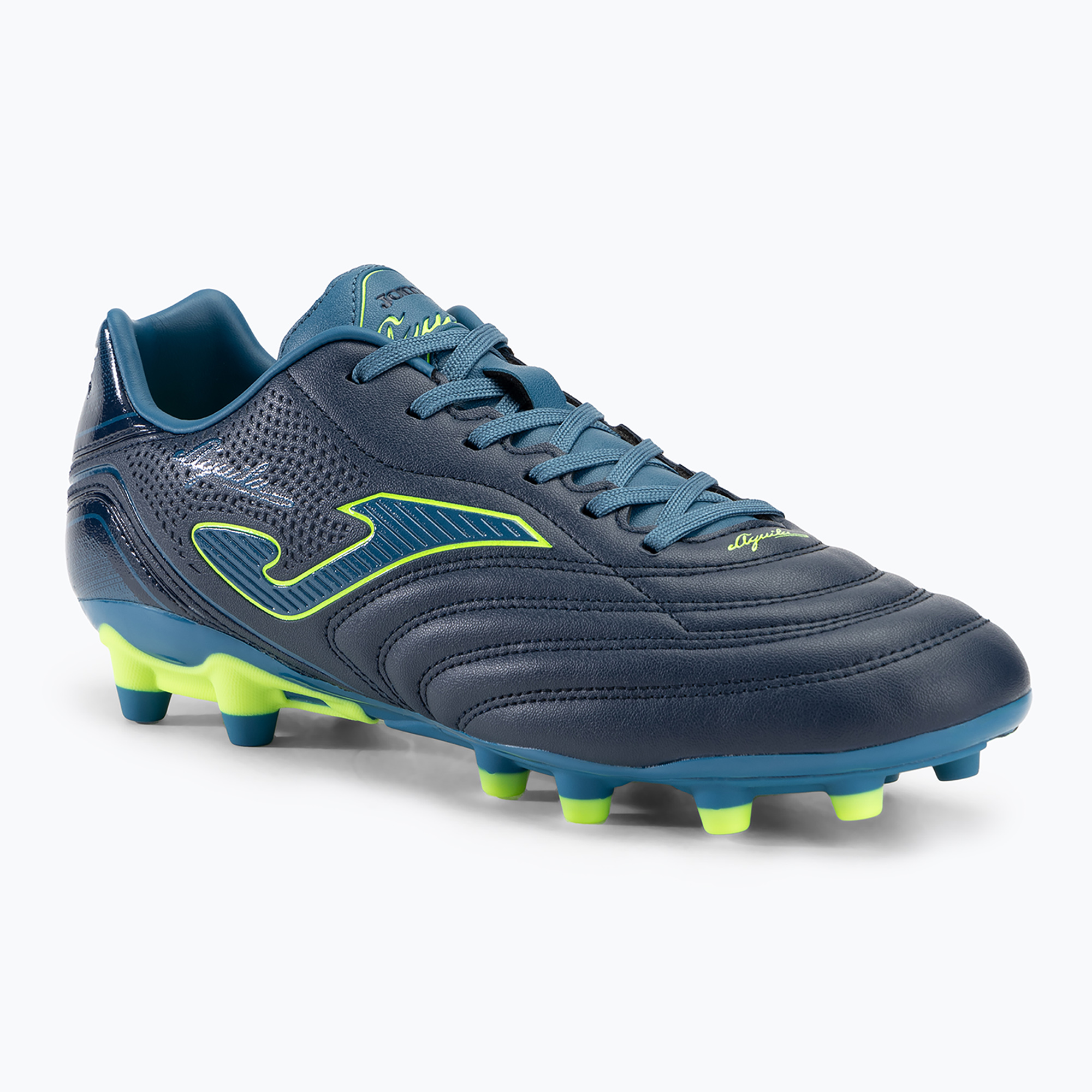 Men's Joma Aguila FG navy/green fluor football boots (40 EU)