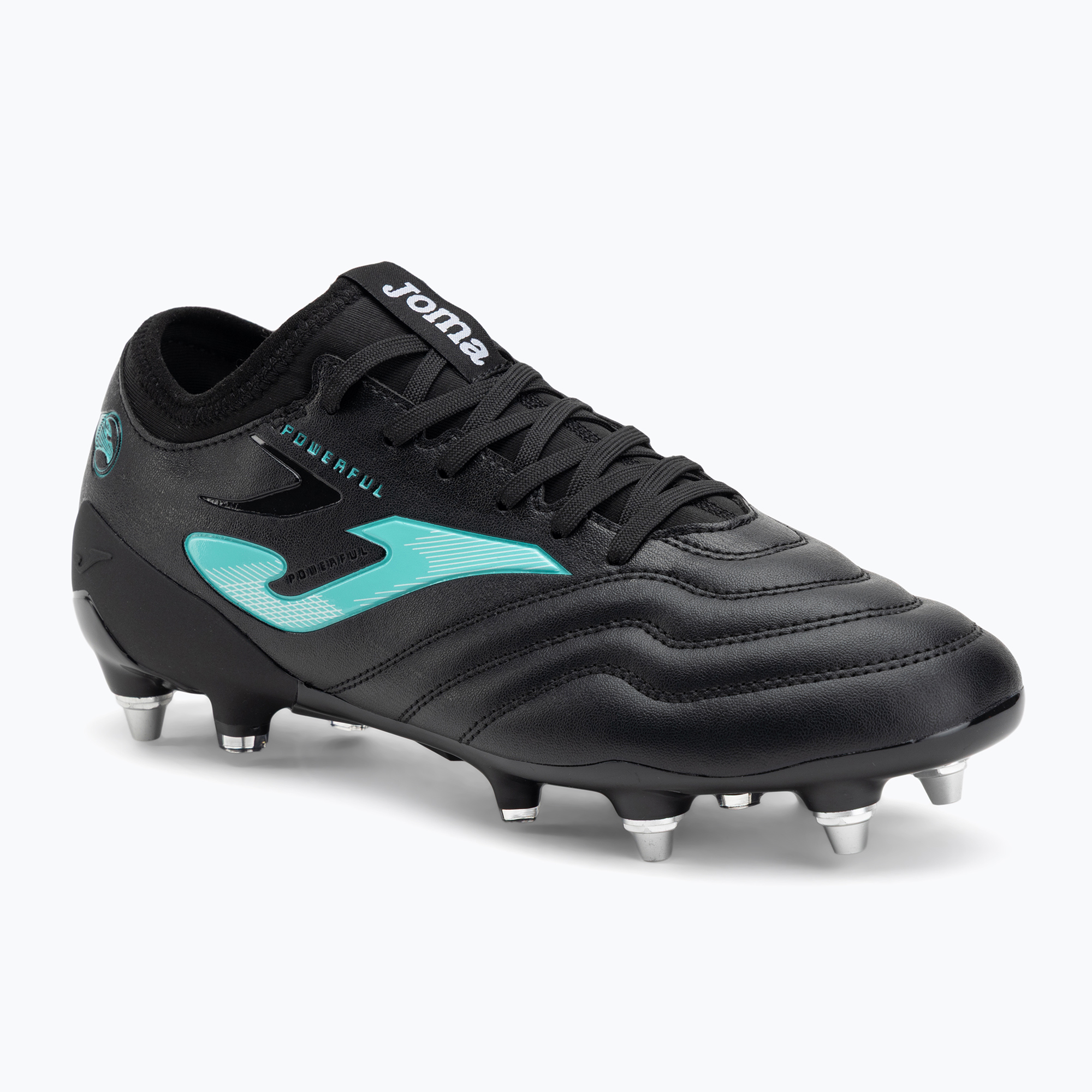 Men's football boots Joma Powerful SG black turquoise (40 EU)