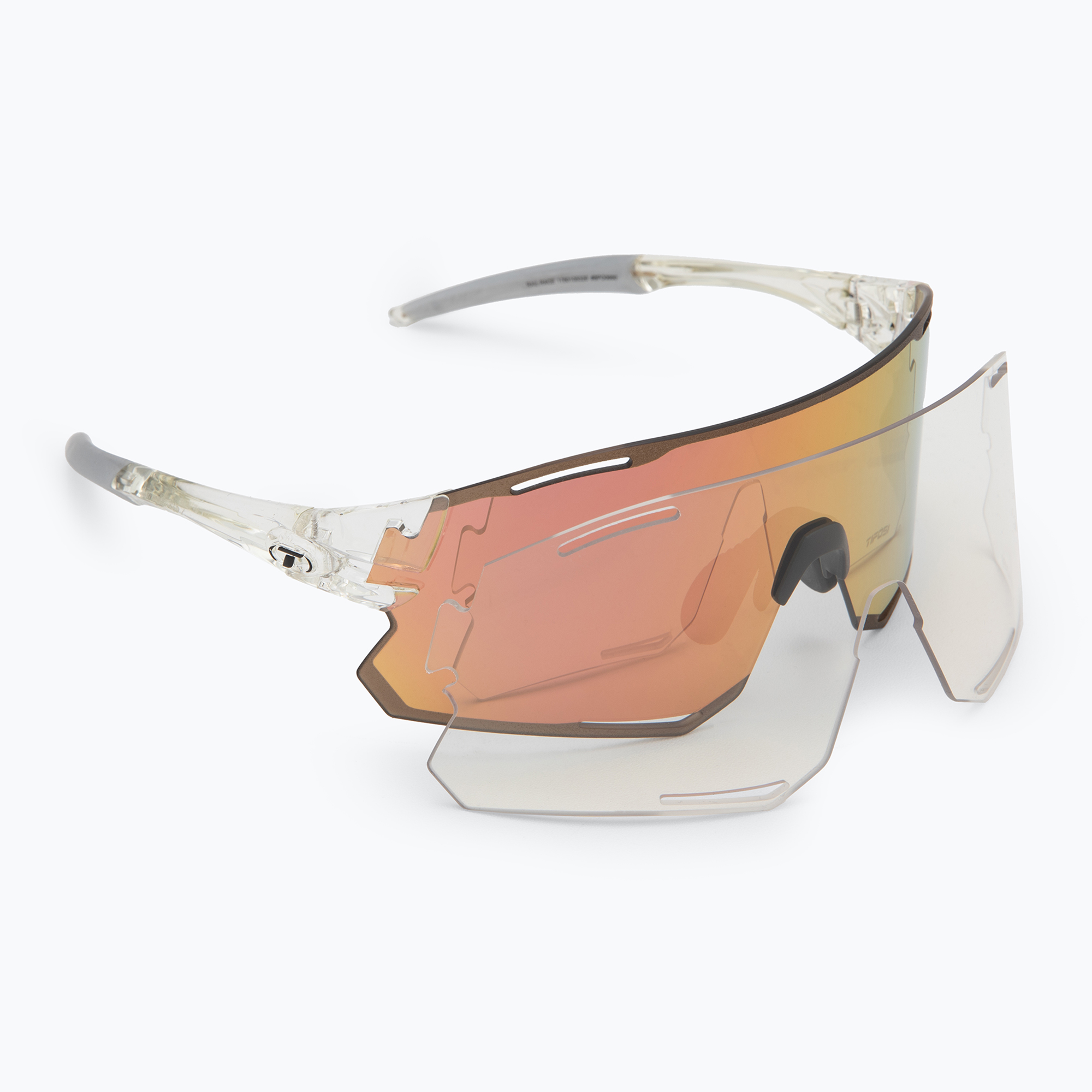 Tifosi Rail Race Clarion crystal clear/clarion rose/clear sunglasses