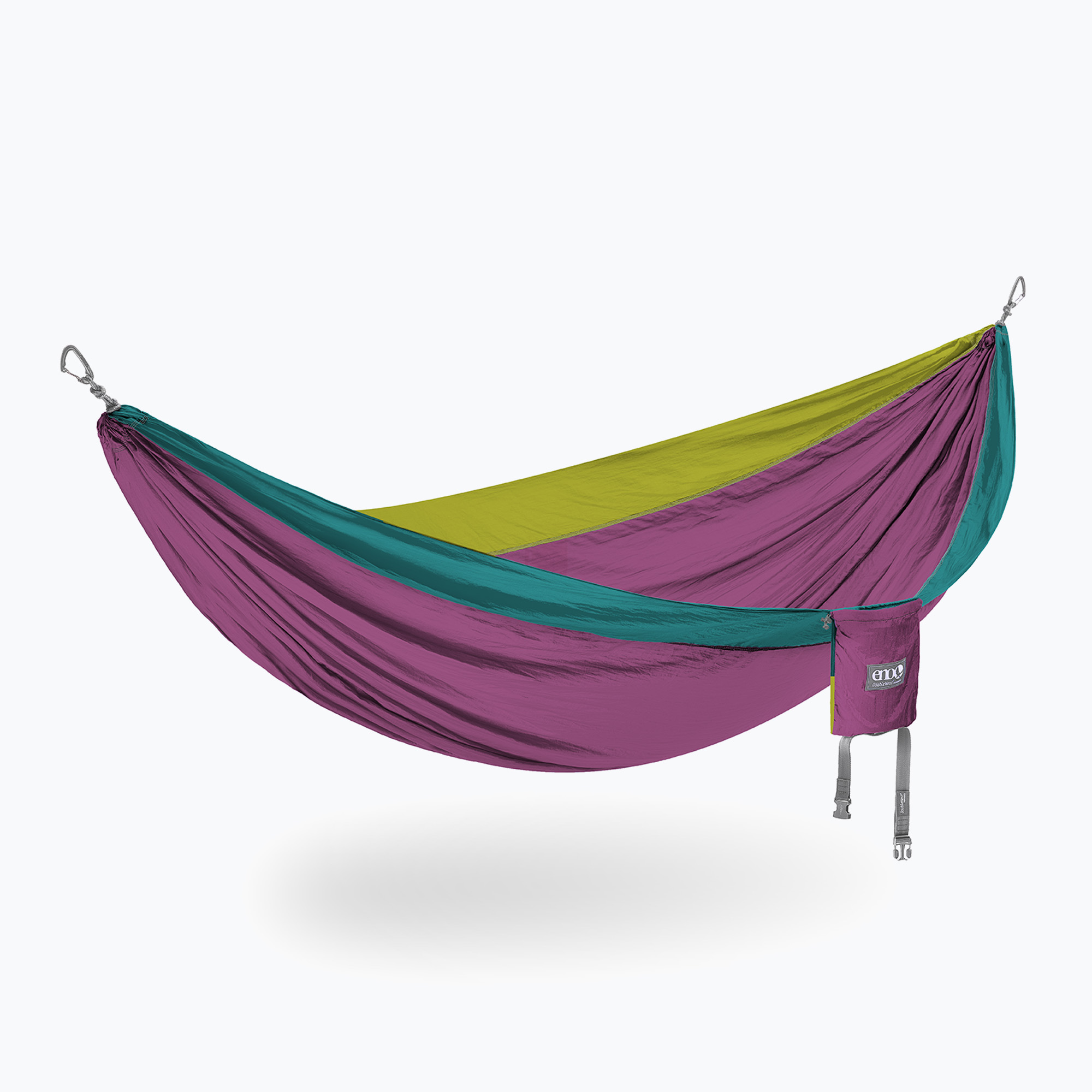 ENO DoubleNest seafoam / berry / melon hiking hammock (290 x 192 cm)