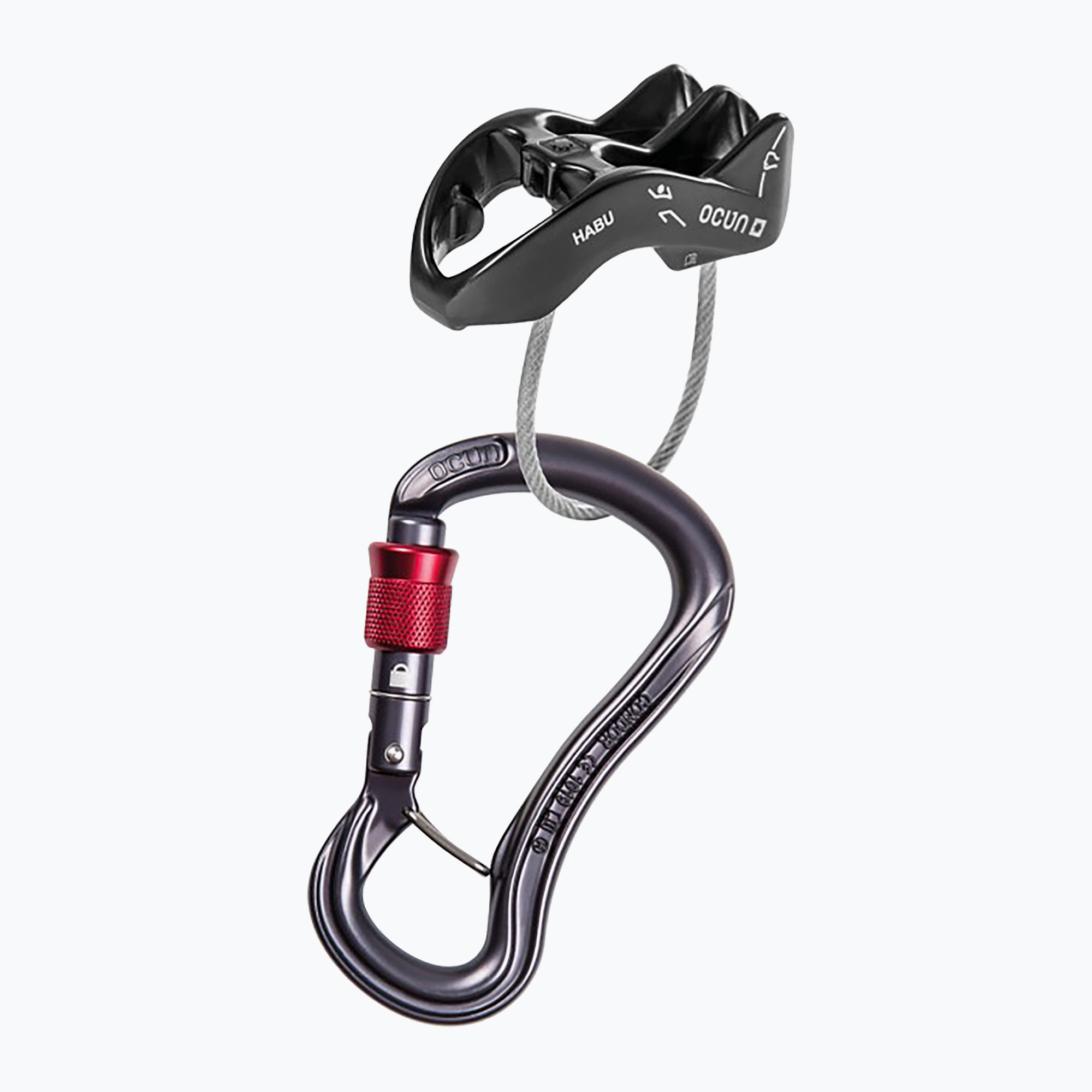Ocun Belay Eagle Screw/Habu 4714 anthracite belay kit