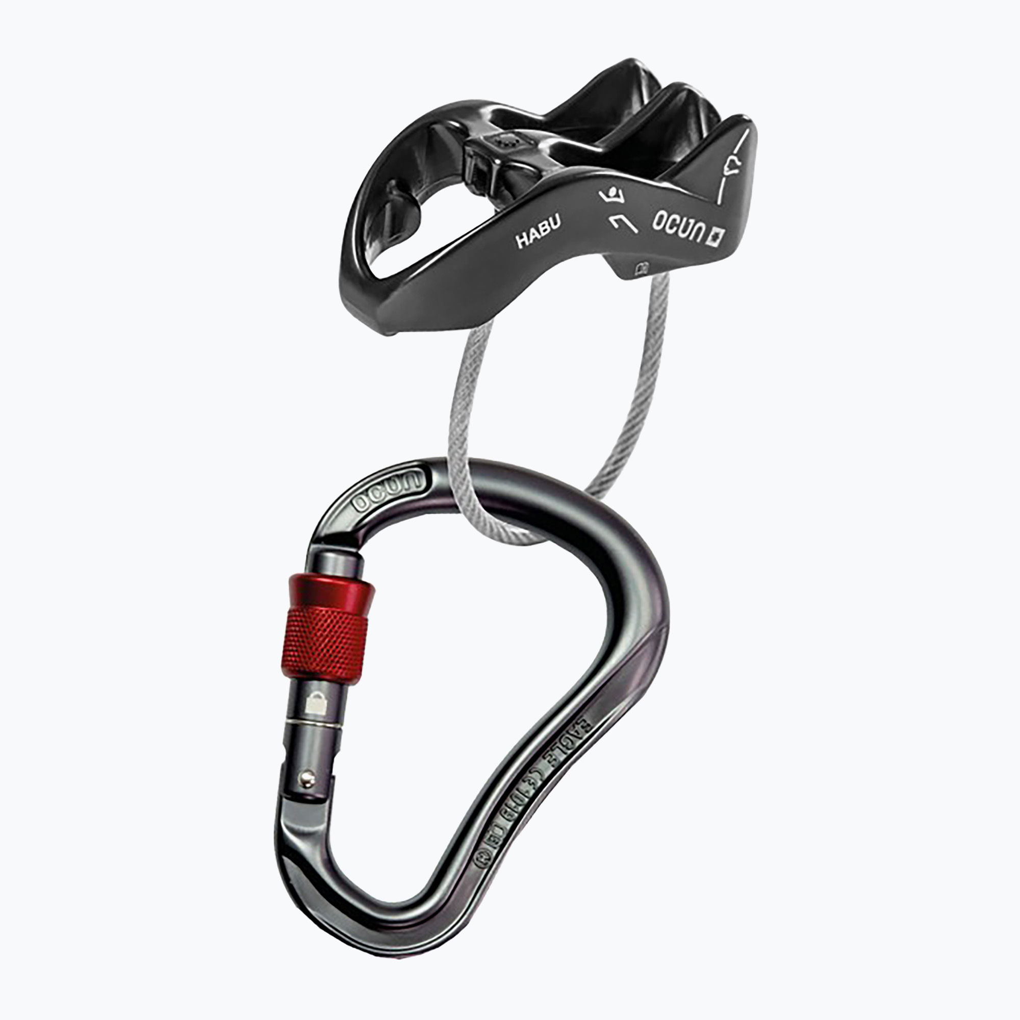 Ocun Belay Eagle Screw/Habu 4715 anthracite belay kit