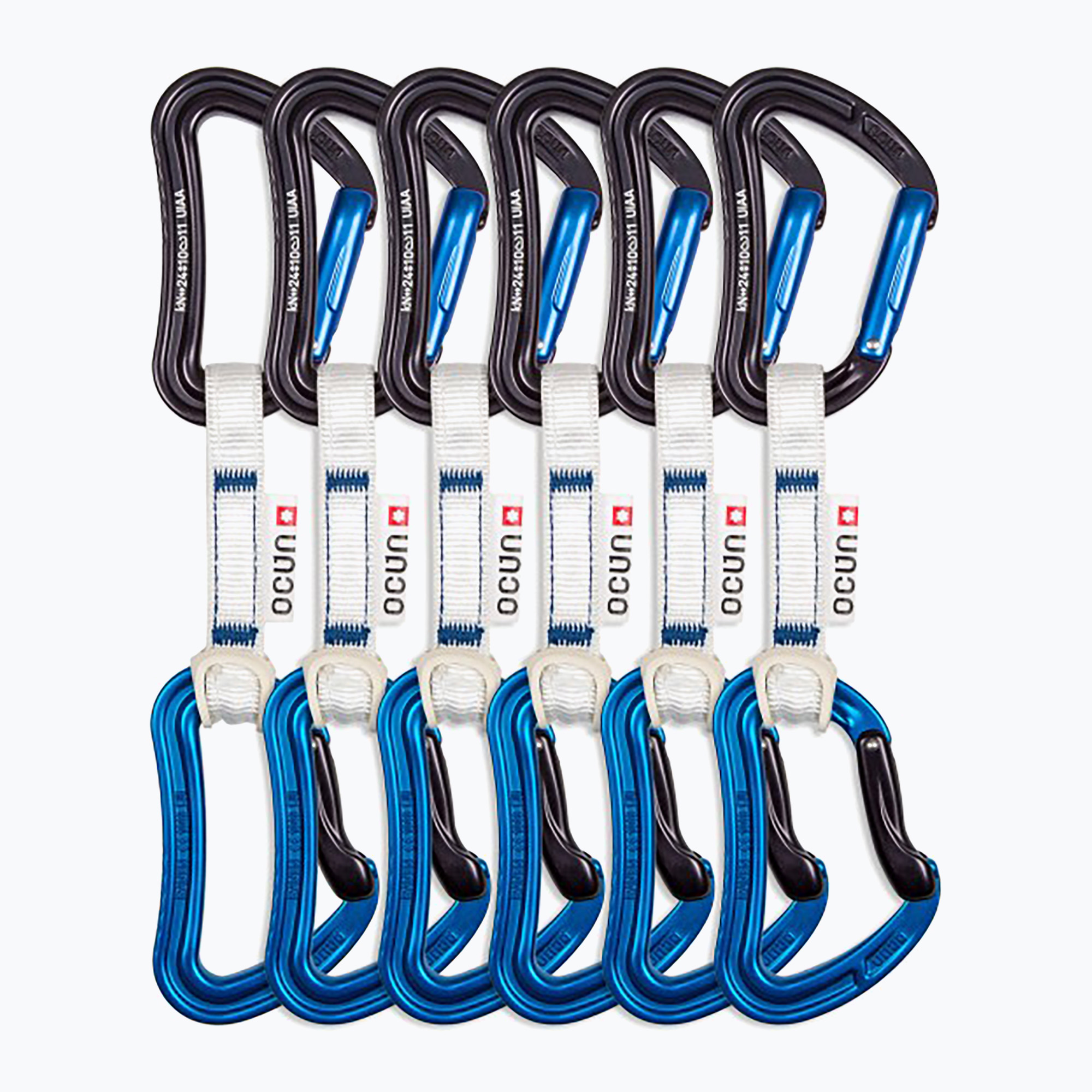 Ocun Raven QD Bio-Dyn-Ring climbing express 10 cm 6 pcs blue. (10 cm)