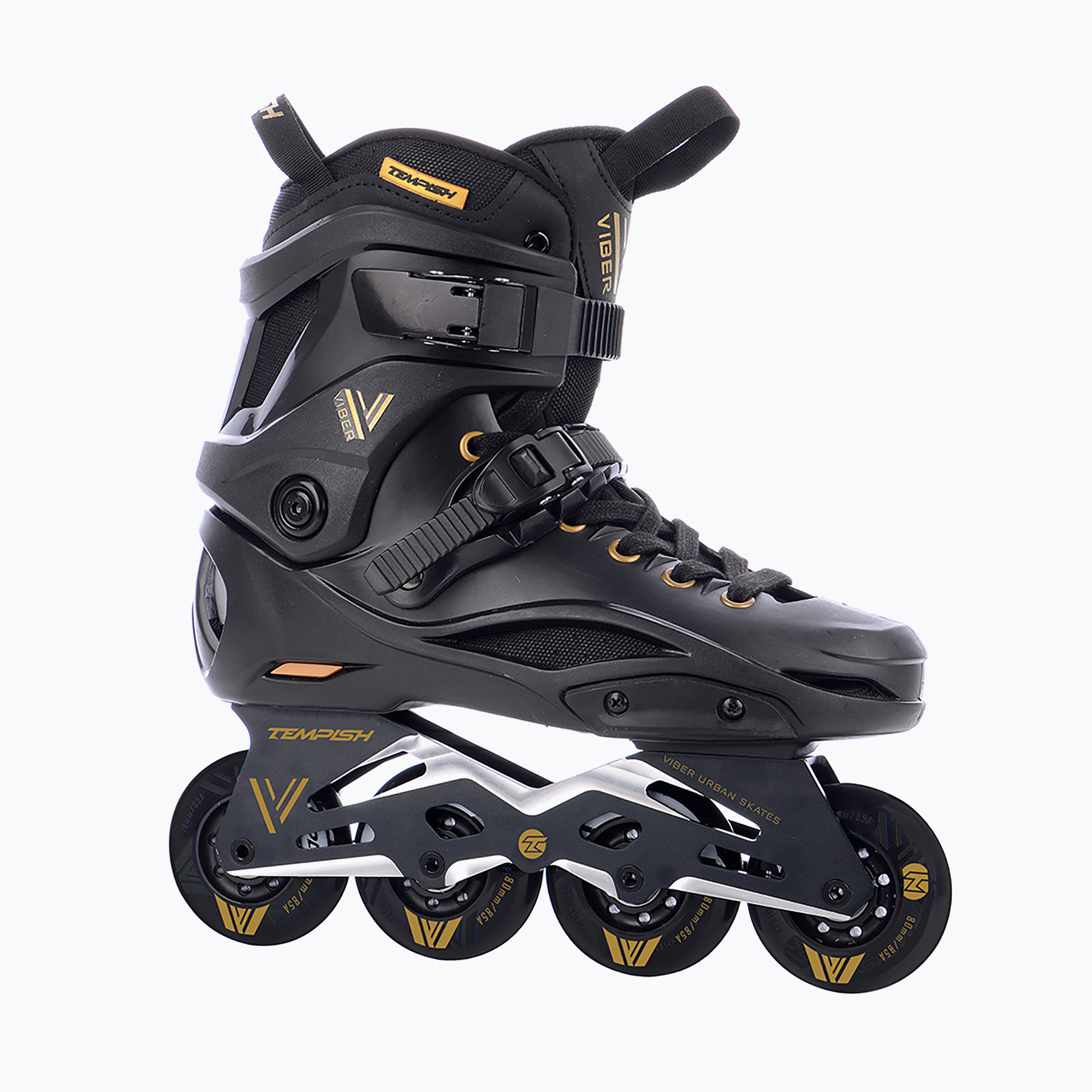 Tempish Viber L.E. 80 black/yellow roller skates (40 EU)