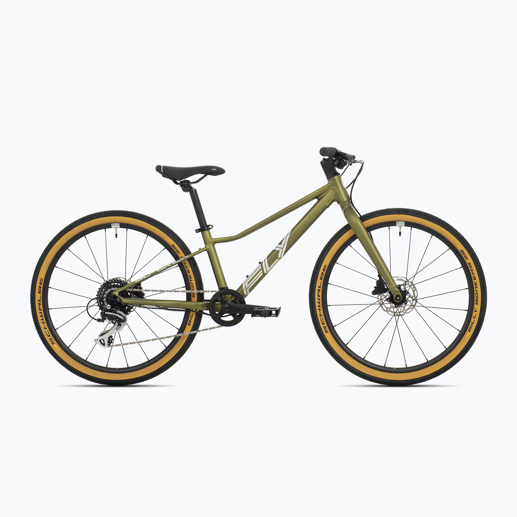 Children's bike Superior F.L.Y. 24 DB matte olive metallic/hologram chrome (11.0")