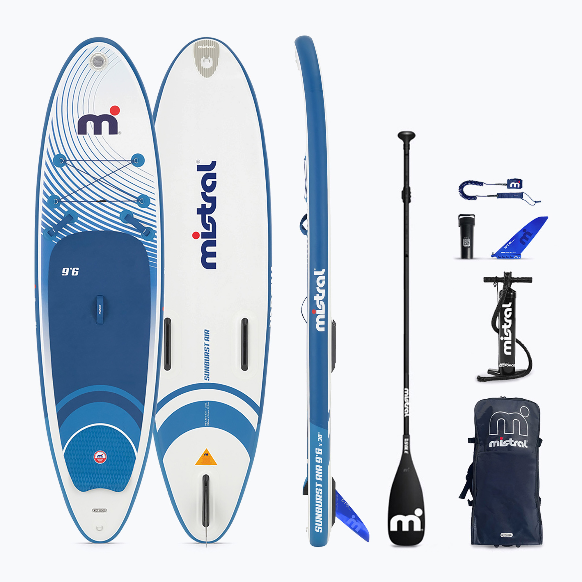 SUP board Mistral Sunbusrt Air 9'6 white/blue (290 cm)