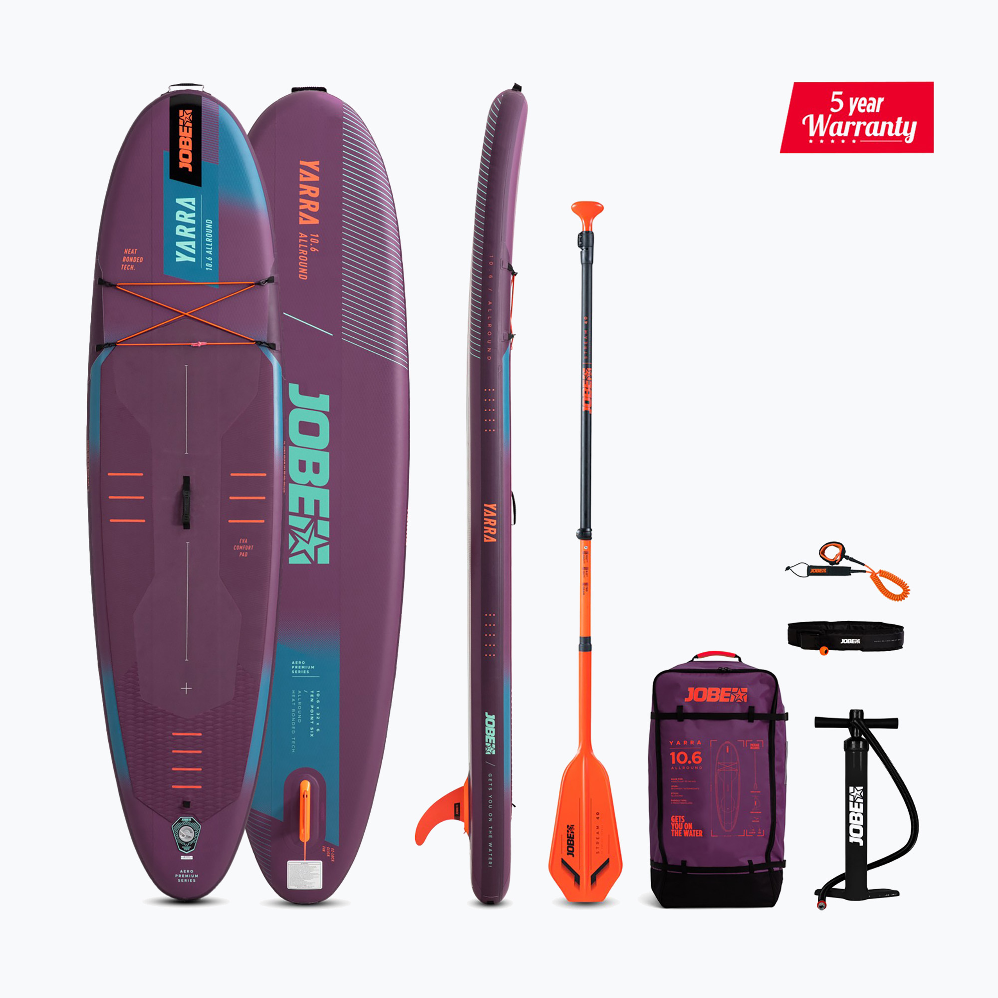 JOBE Aero Yarra SUP Board Package 10'6" sunset purple (320 cm)