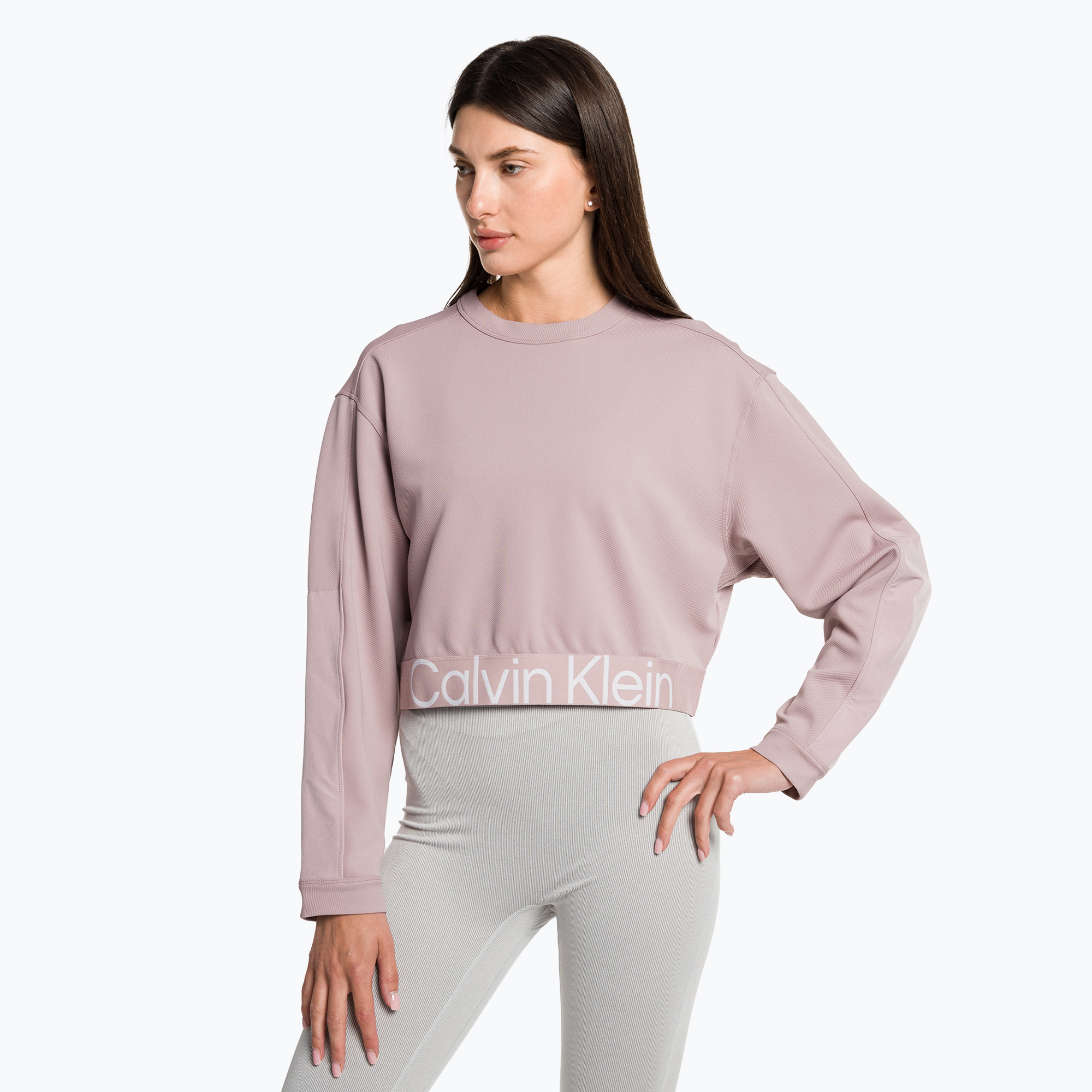 Women's Calvin Klein Pullover sweatshirt gray rose (XL)