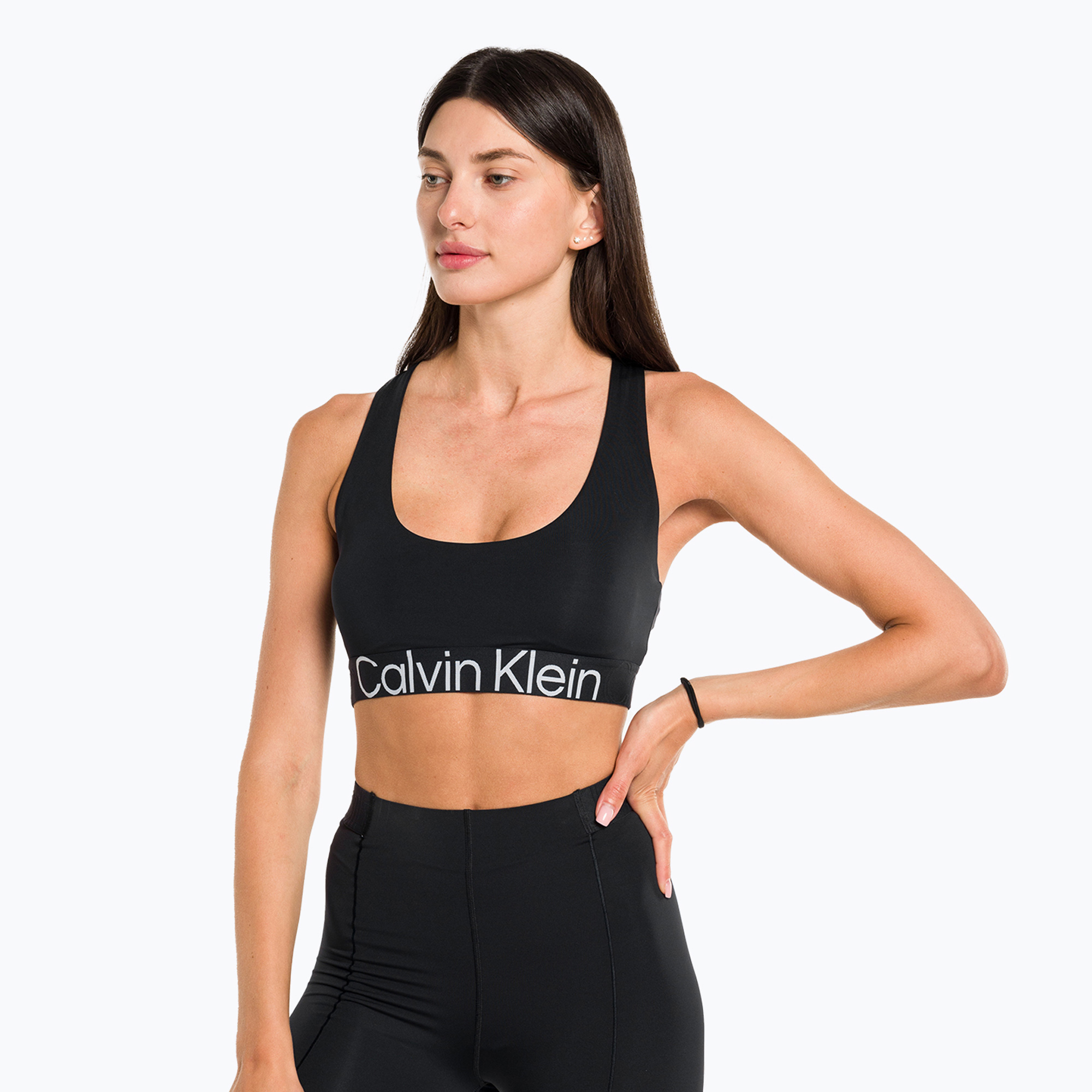 Calvin Klein Medium Support BAE black beauty fitness bra (XL)