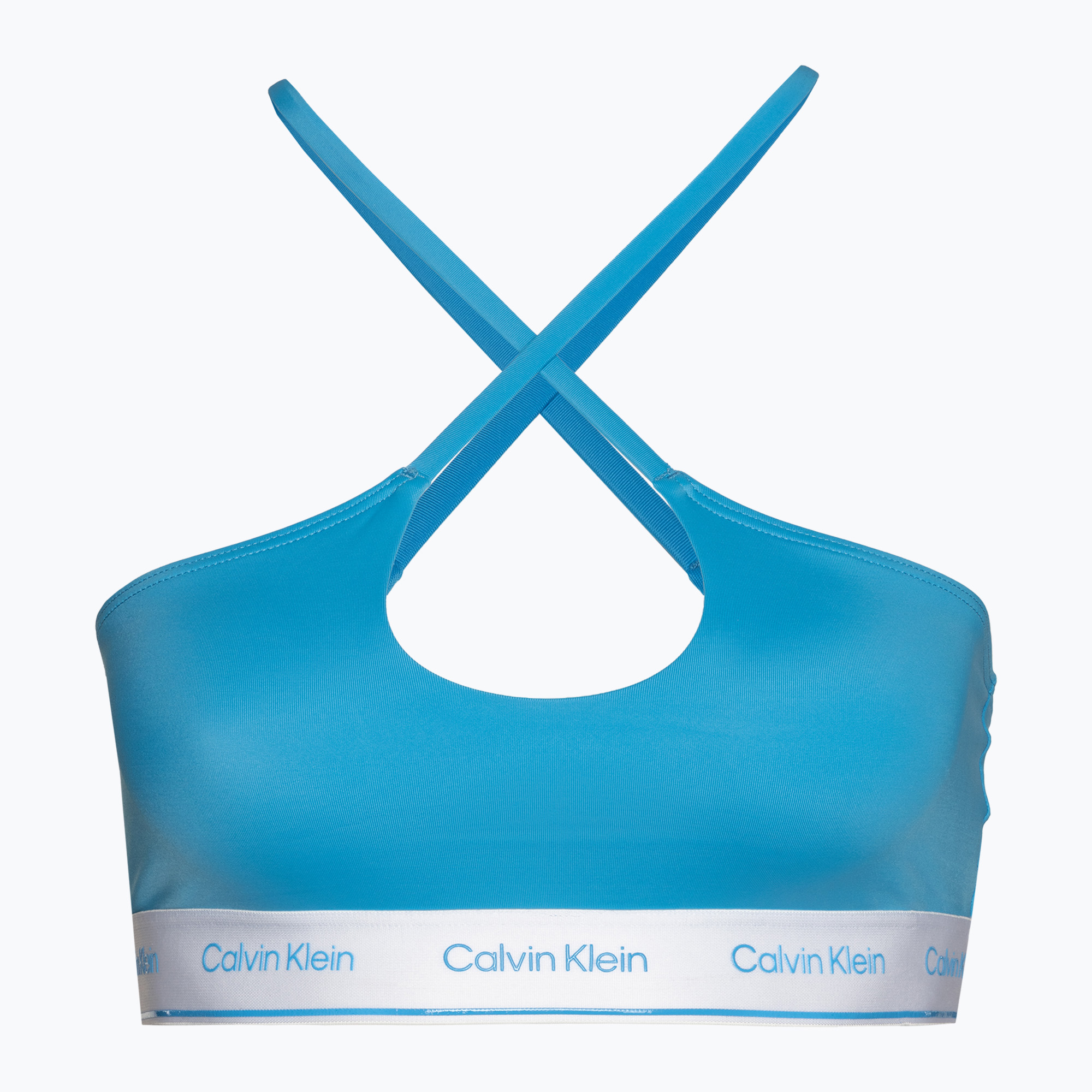 Calvin Klein Halter Bralette swimsuit top malibu blue (S)
