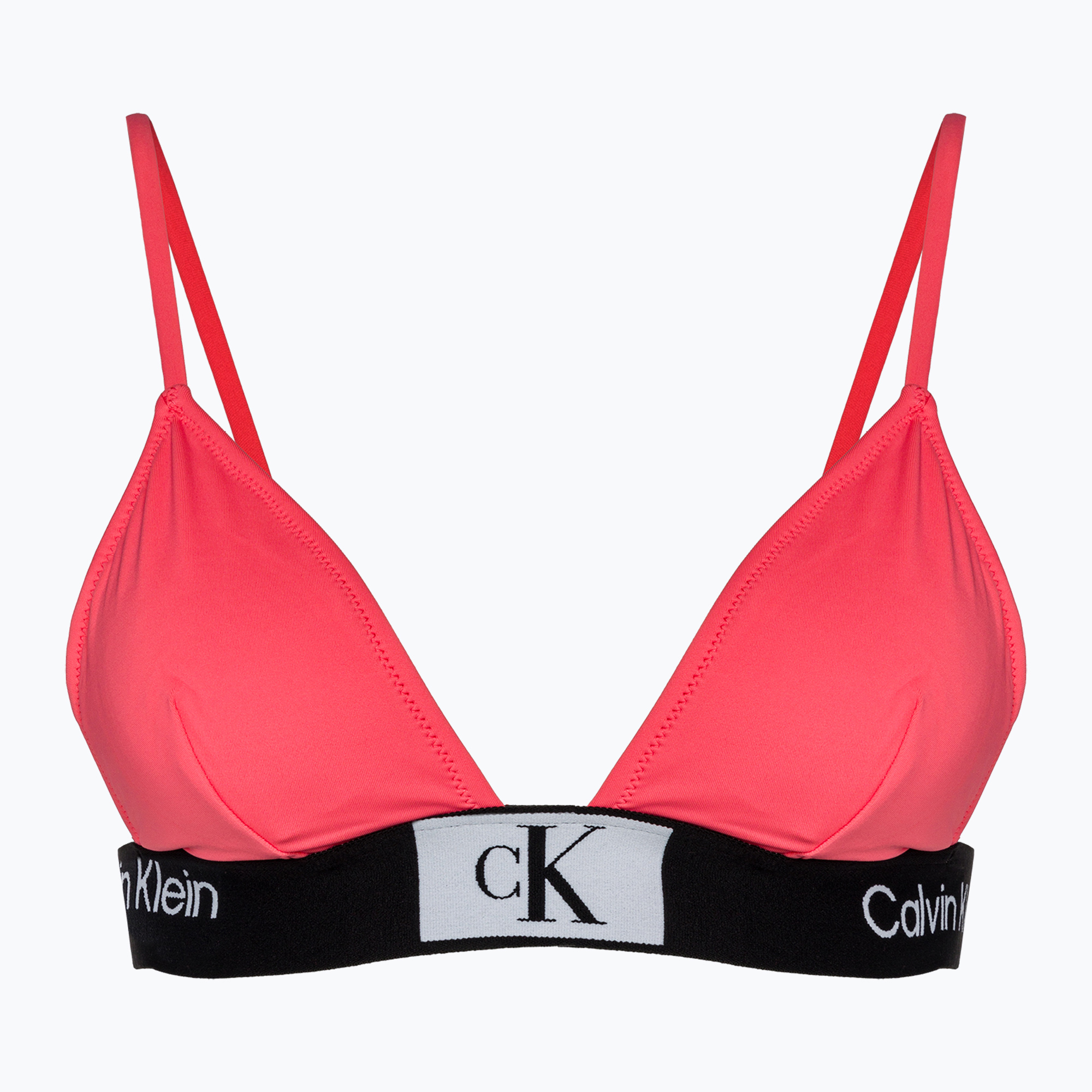 Calvin Klein Fixed Triangle-RP swimsuit top calypso coral (XL)