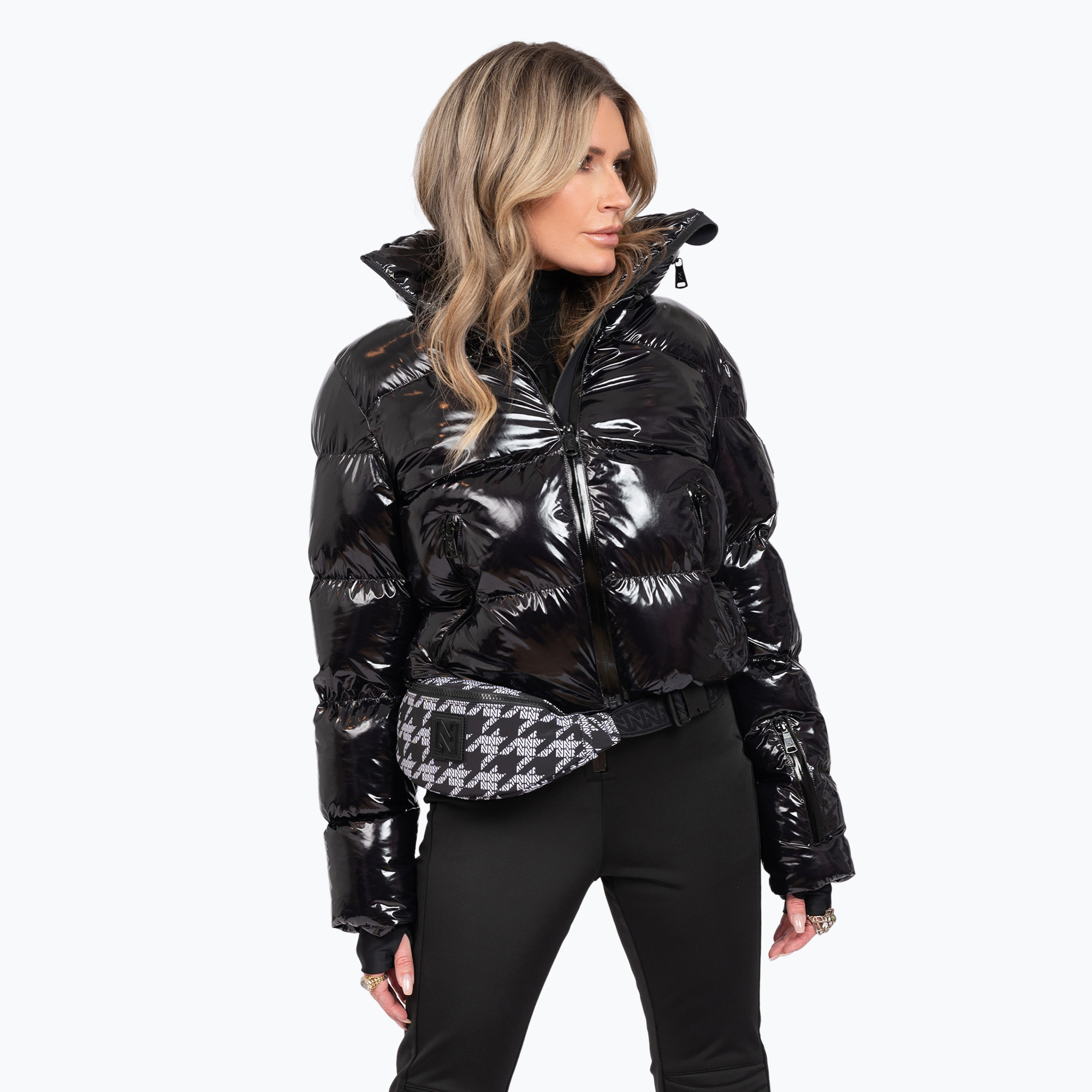Women's Nikkie Gstaad Laquer Ski Jacket black (42)