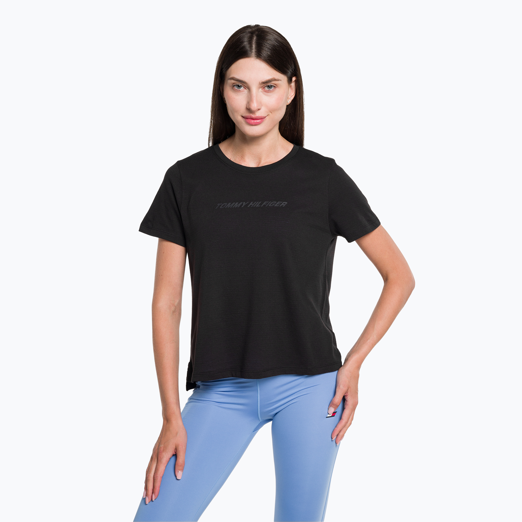 Tommy Hilfiger Performance Mesh Tee black women's training t-shirt (M)