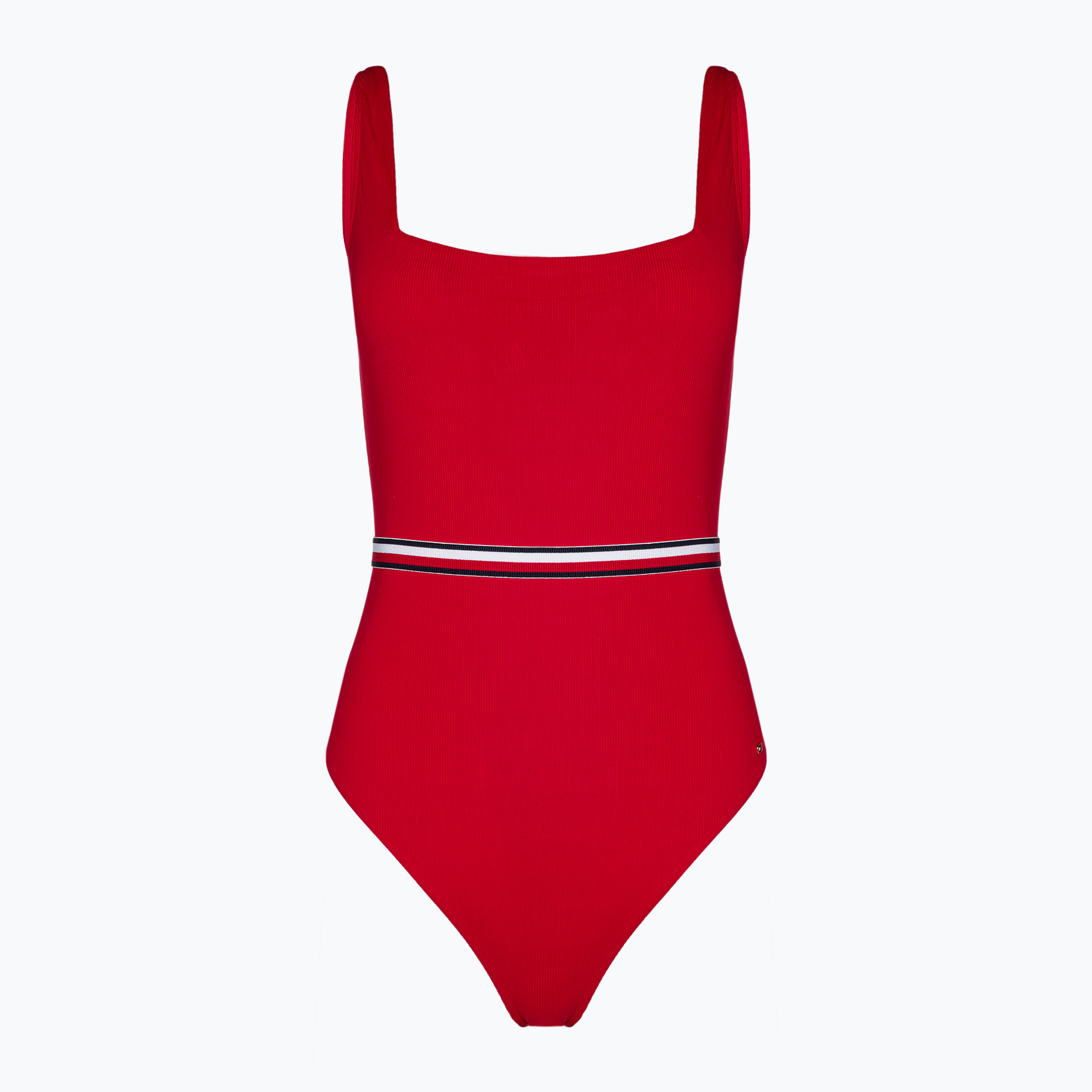 Tommy Hilfiger women's one-piece swimsuit Square Neck One Piece primary red (XS)