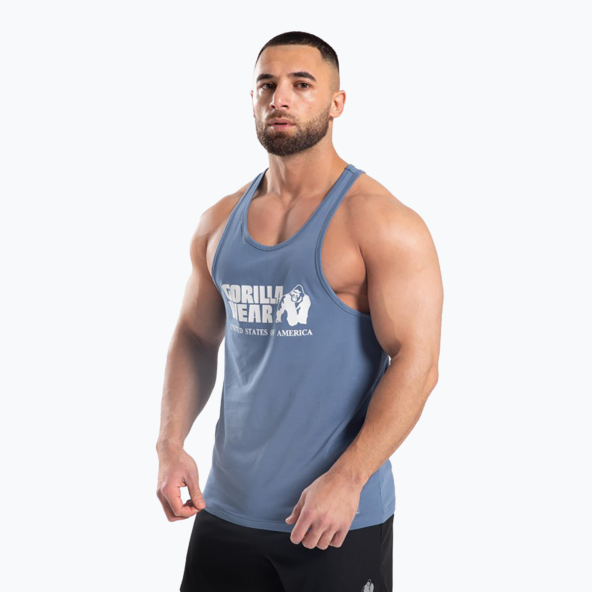 Gorilla Wear Classic coronet blue men's training tank top (S)