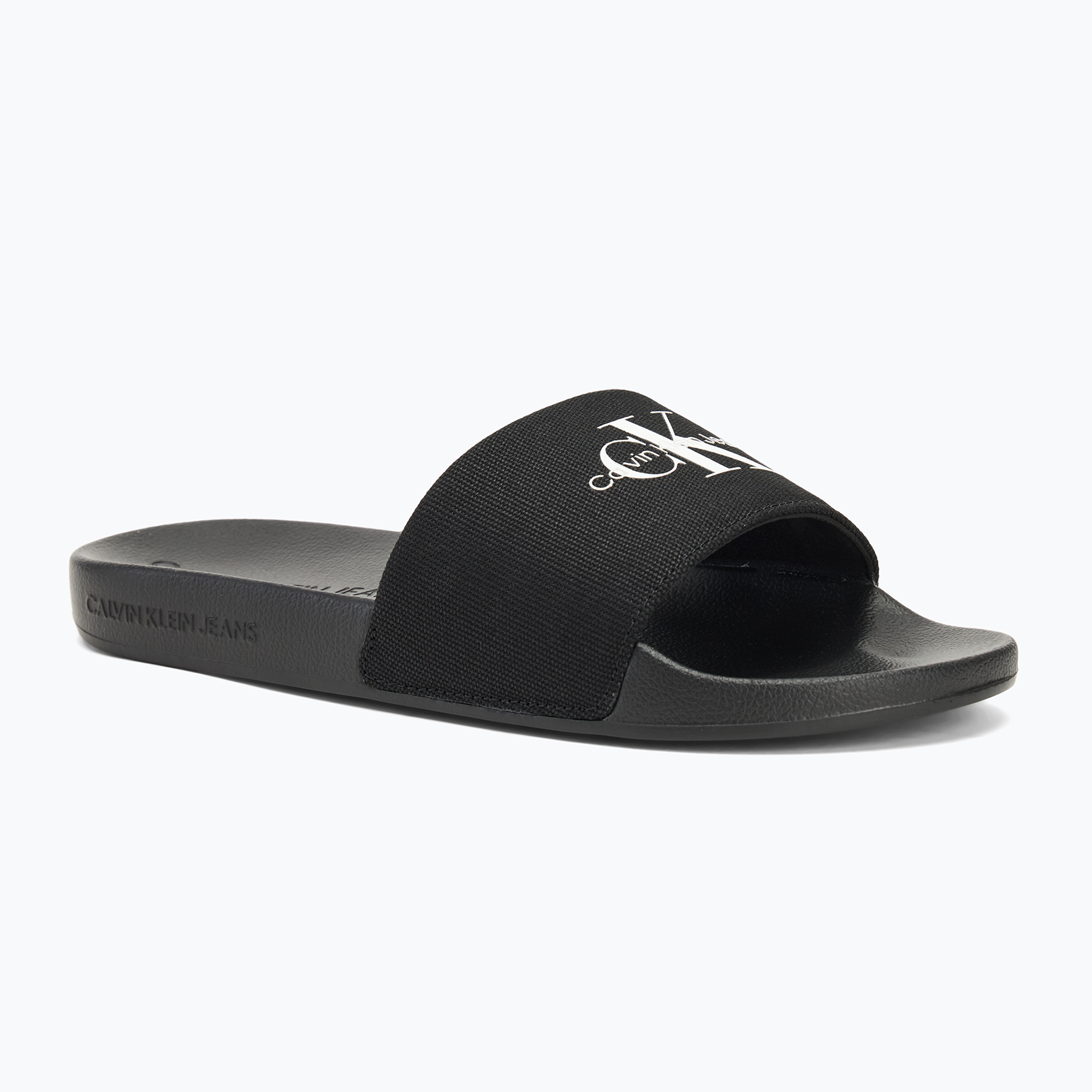 Calvin Klein women's slides YW0YW01835 Slide Monogram Wn black/bright white (39 EU)