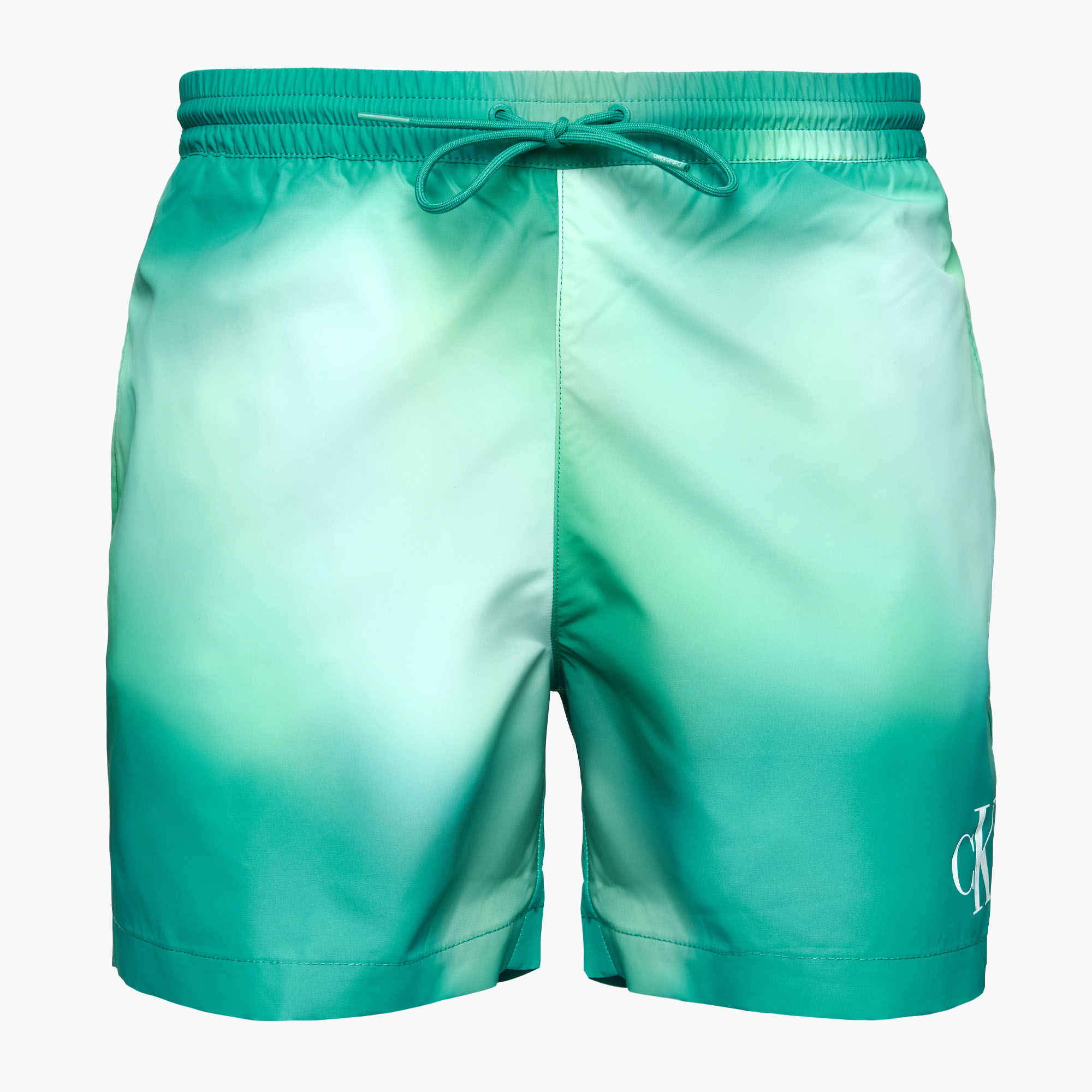 Men's Calvin Klein KM0KM01162 Medium Drawstring-Print ombre blue swim shorts (M)