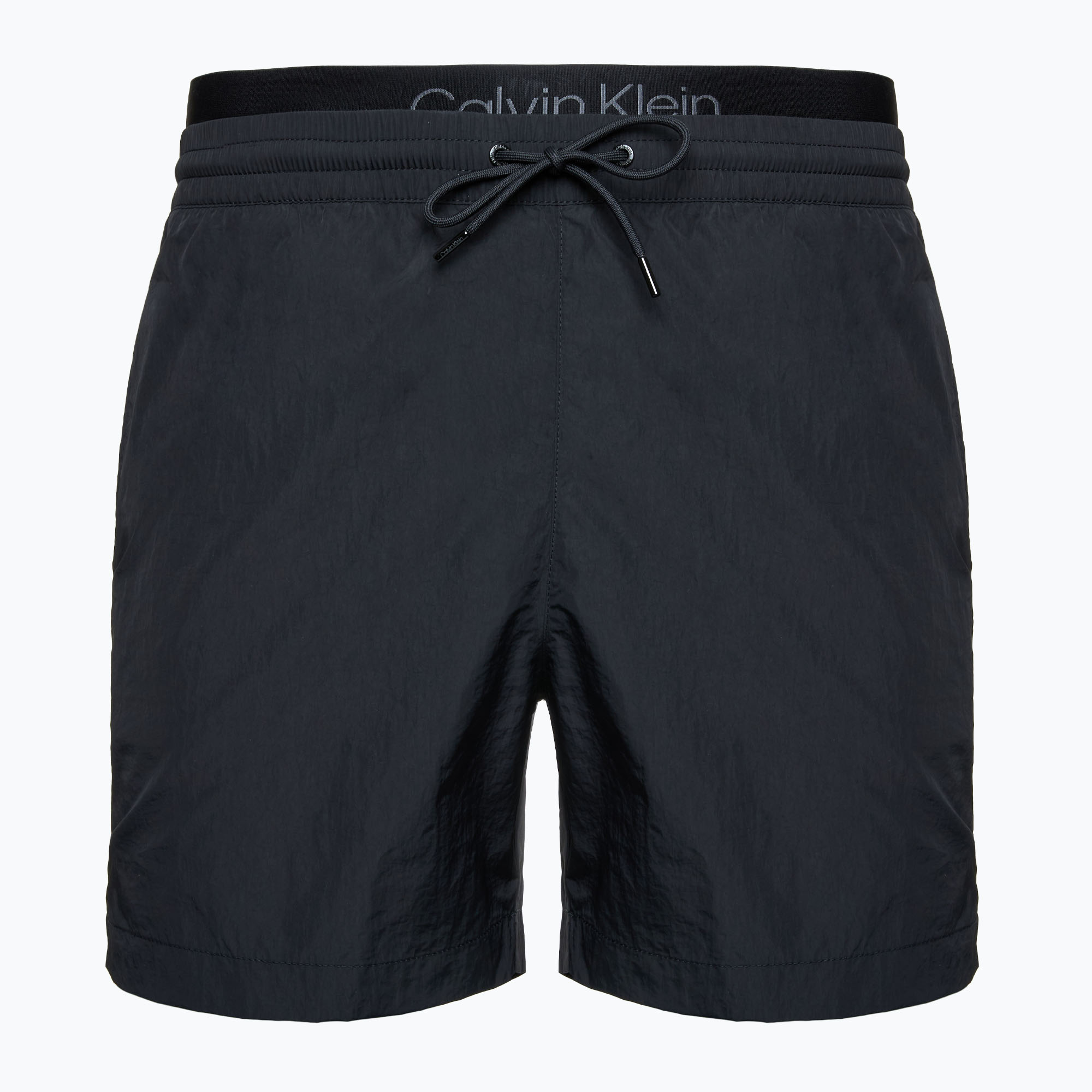 Men's Calvin Klein KM0KM01081 Medium Double Waistband swim shorts black (M)